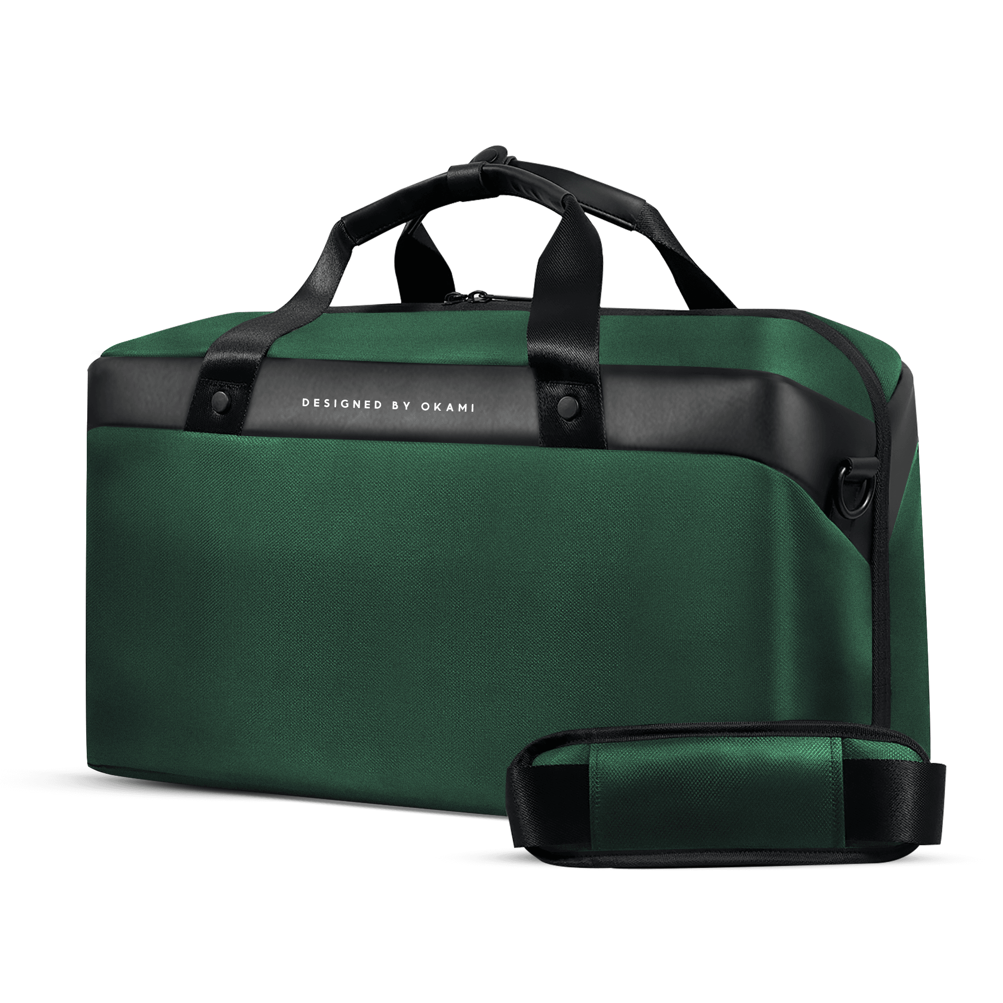 Omnipack Duffle Bag 35 Litres| Gym and Travel Bag with Detachable Strap | Weekender Travel Bag with Built-In Laptop and Tablet Compartment | Cabin Bag with Trolley Sleeve (Kobe Green) - OKAMI
