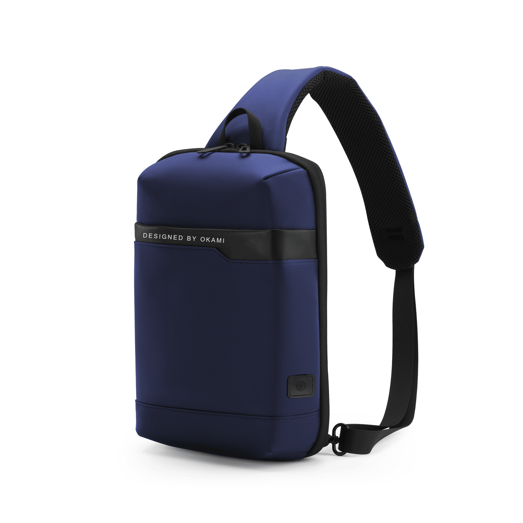 GoPack Mini Tech Sling Bag with DUAL USB with Type-C Port for Fast-Charging  and Advanced Organizer (Osaka Blue) - OKAMI