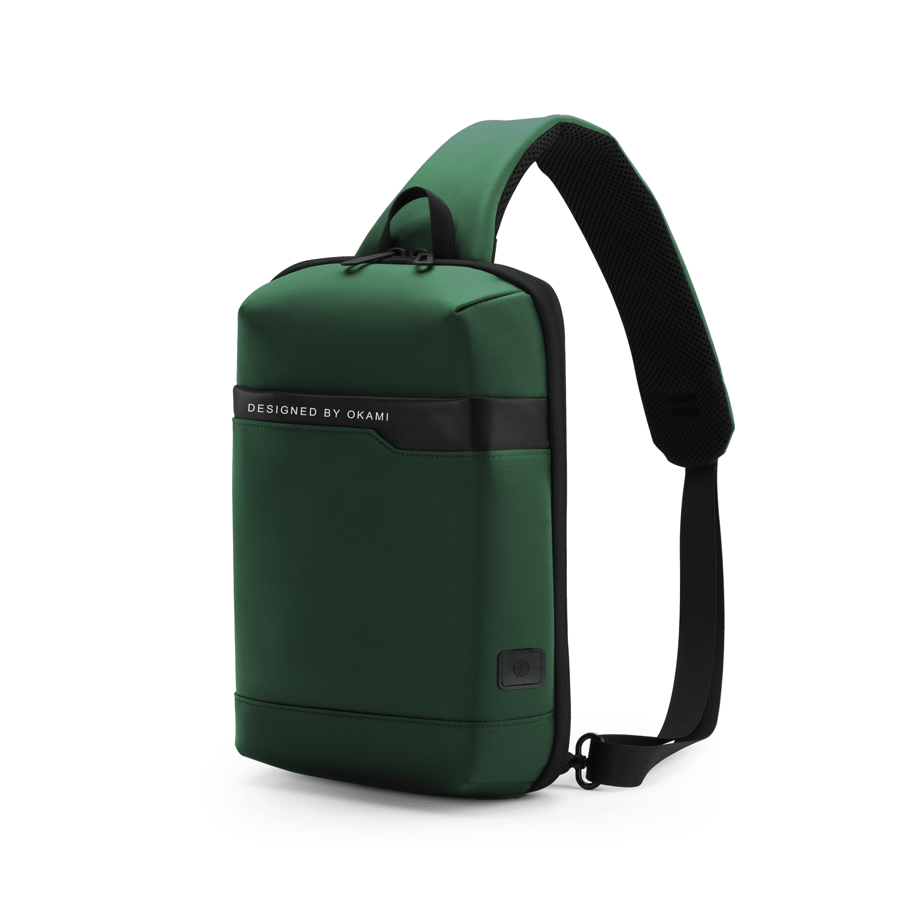 GoPack Mini Tech Sling Bag with DUAL USB with Type-C Port for Fast-Charging  and Advanced Organizer (Kobe Green) - OKAMI