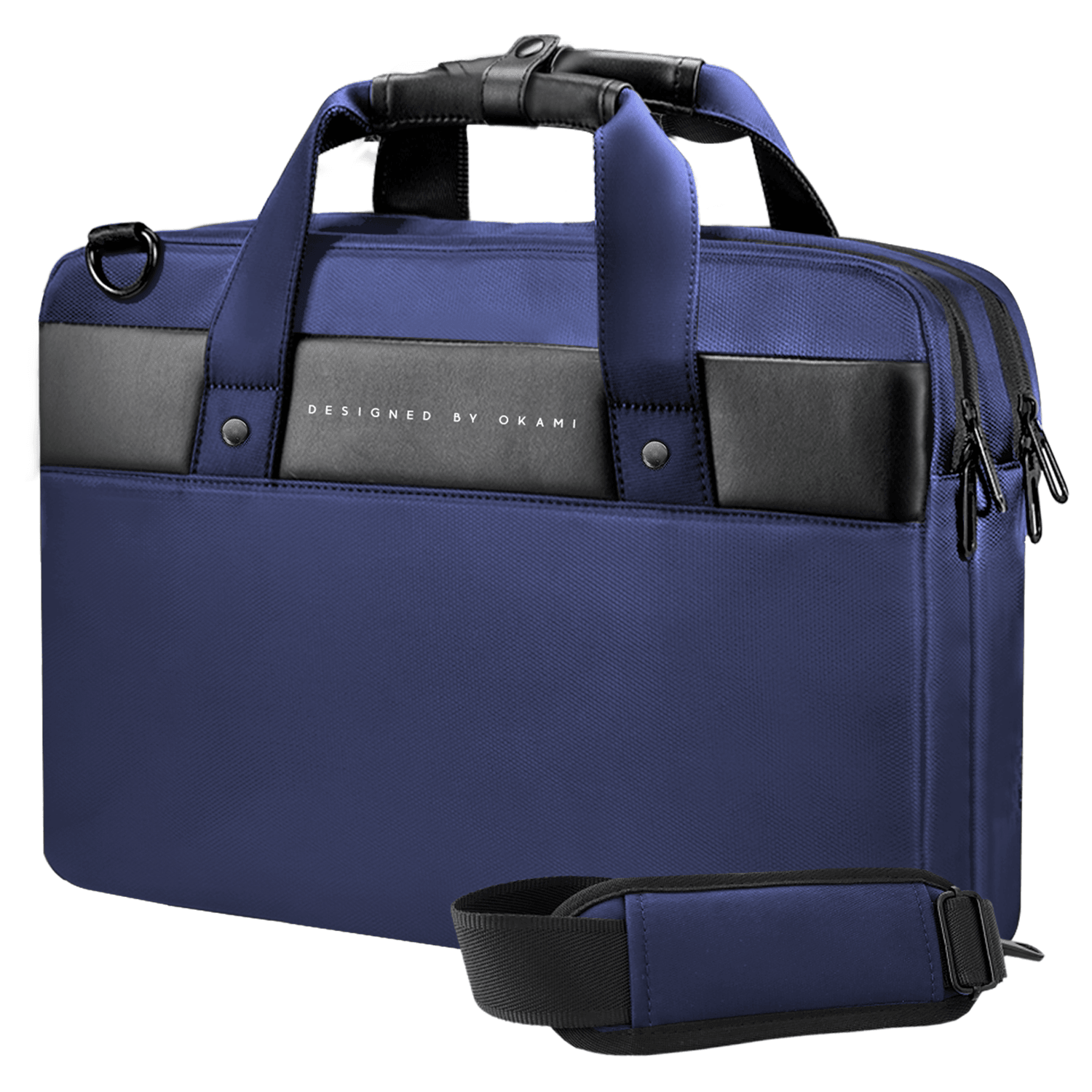 ZenPack Classic Laptop Messenger Bag X Briefcase for Laptops up to 15.6 inches with Advanced Organizer (Shibuya Blue) - OKAMI