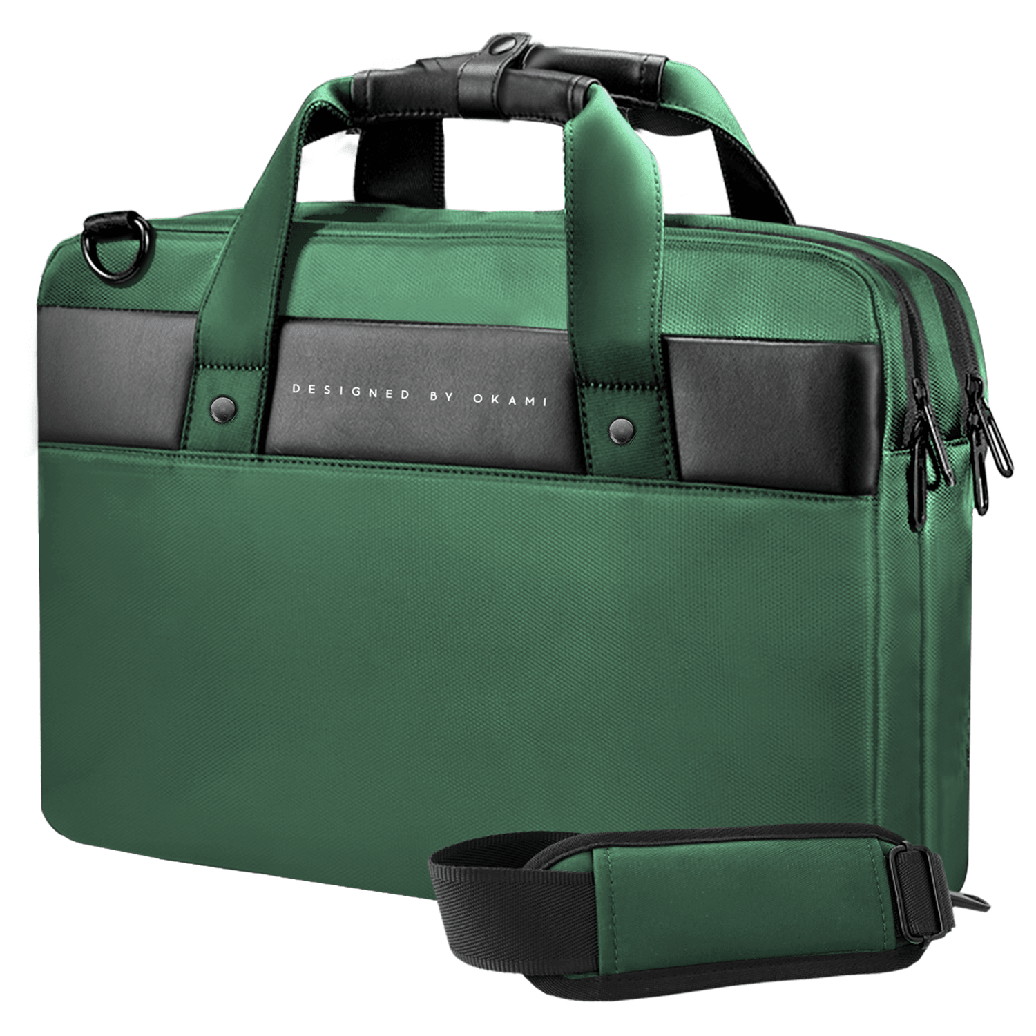 ZenPack Classic Laptop Messenger Bag X Briefcase for Laptops up to 15.6 inches with Advanced Organizer (Kobe Green) - OKAMI