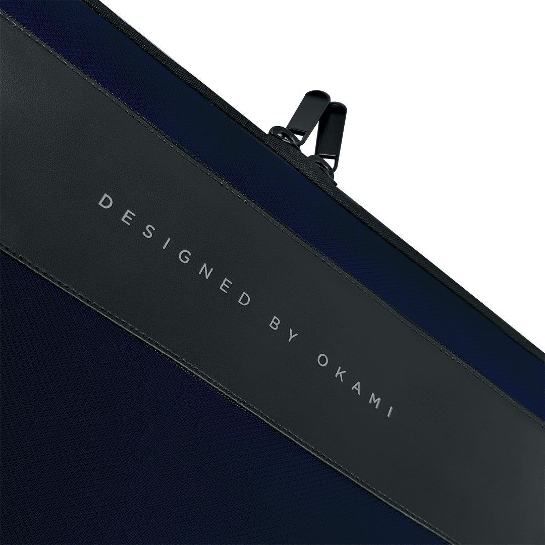 ZenPack Laptop Sleeve X Folio for MacBook & Laptops up to 14 Inches with Scratch-Proof Lining (Osaka Blue) - OKAMI