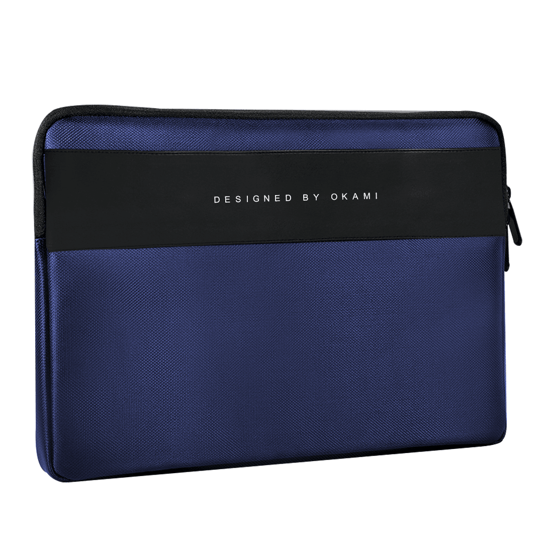 ZenPack Laptop Sleeve X Folio for MacBook & Laptops up to 14 Inches with Scratch-Proof Lining (Osaka Blue) - OKAMI