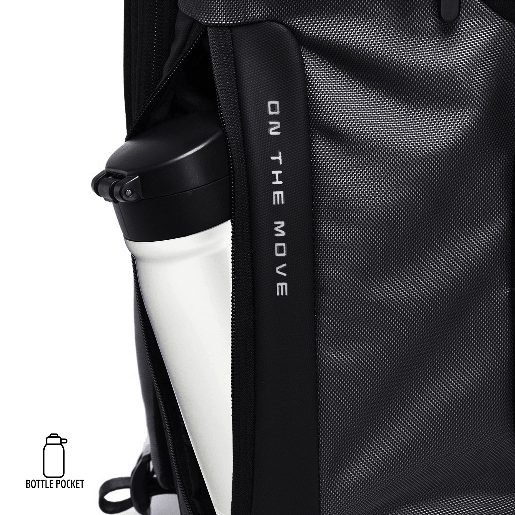 Nomad Laptop Backpack for Laptops up to 15.6" with Integrated Dual USB PD 3.0 Type-C Fast-Charging Upto 35 Watts (Black) - OKAMI