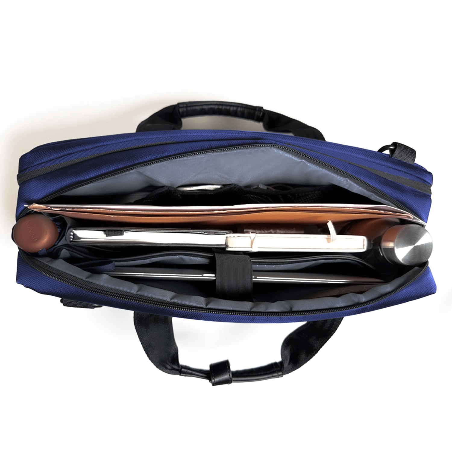 ZenPack Classic Laptop Messenger Bag X Briefcase for Laptops up to 15.6 inches with Advanced Organizer (Shibuya Blue) - OKAMI