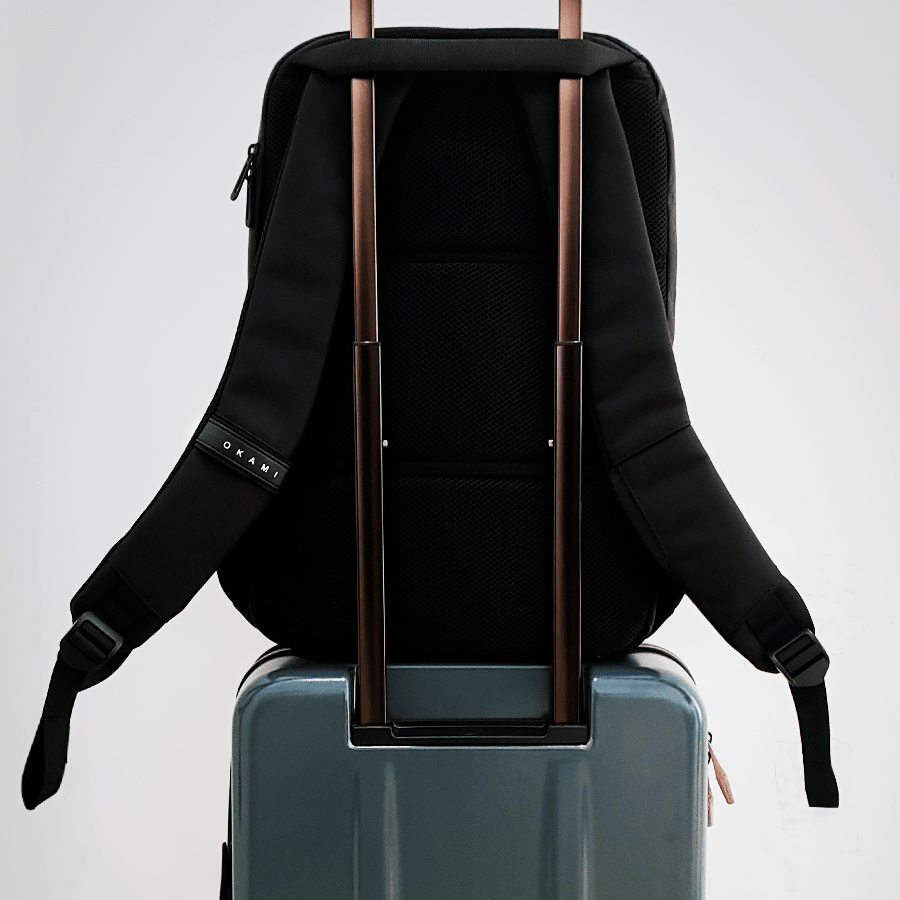 GoPack Classic Anti-Theft Laptop Backpack for Laptops up to 15.6 inches with Tech Organizer (Black) - OKAMI