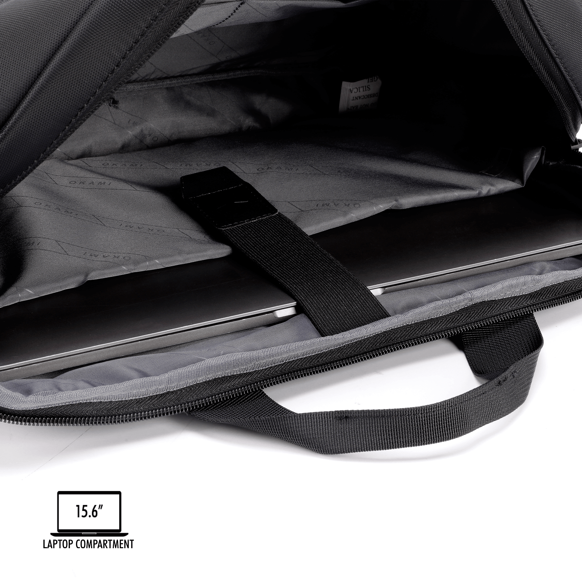 ZenPack UNO Minimal Black Messenger Bag X Briefcase for Laptops up to 15.6 inches (Black) - OKAMI