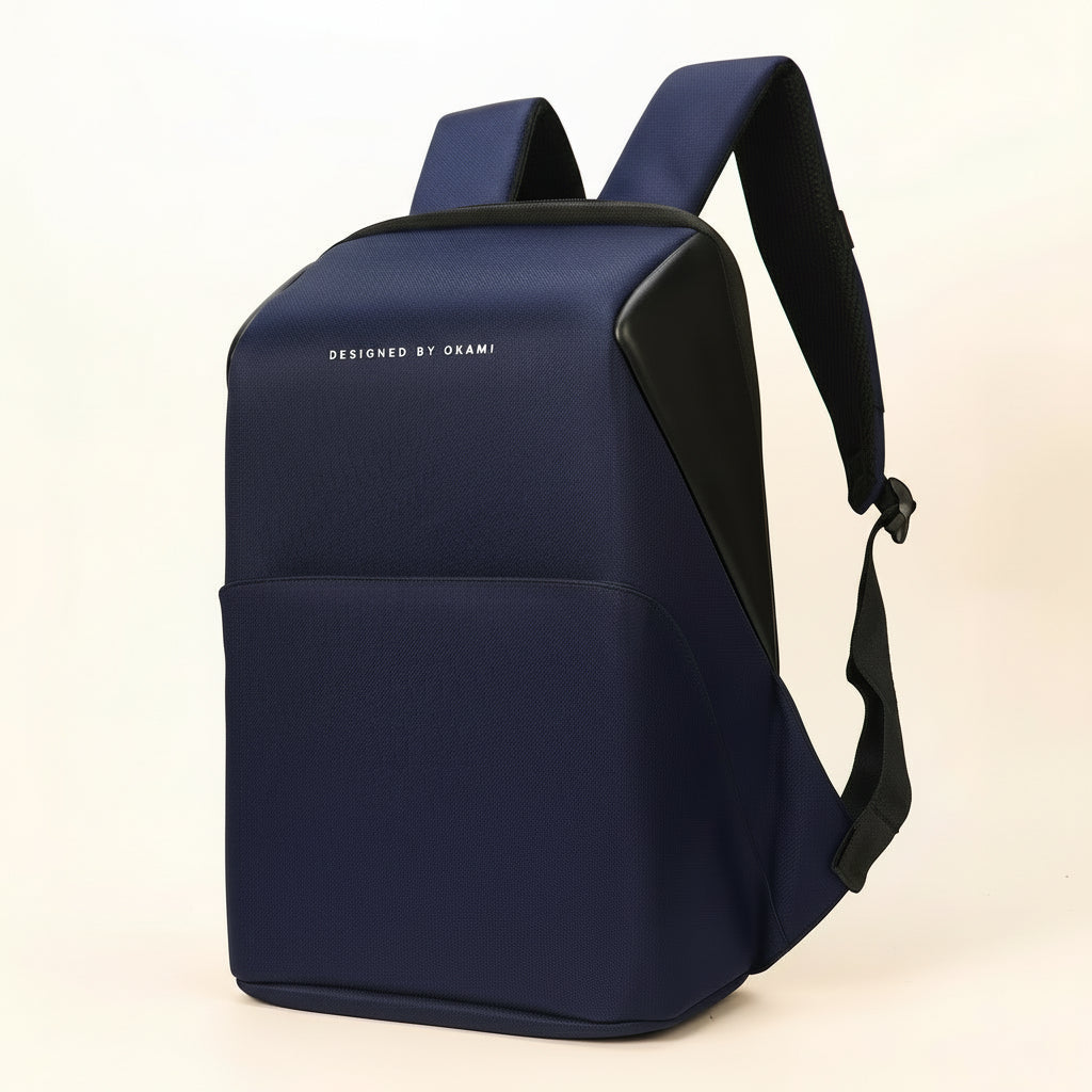 GoPack Classic Anti-Theft Laptop Backpack for Laptops up to 15.6 inches with Tech Organizer (Blue)