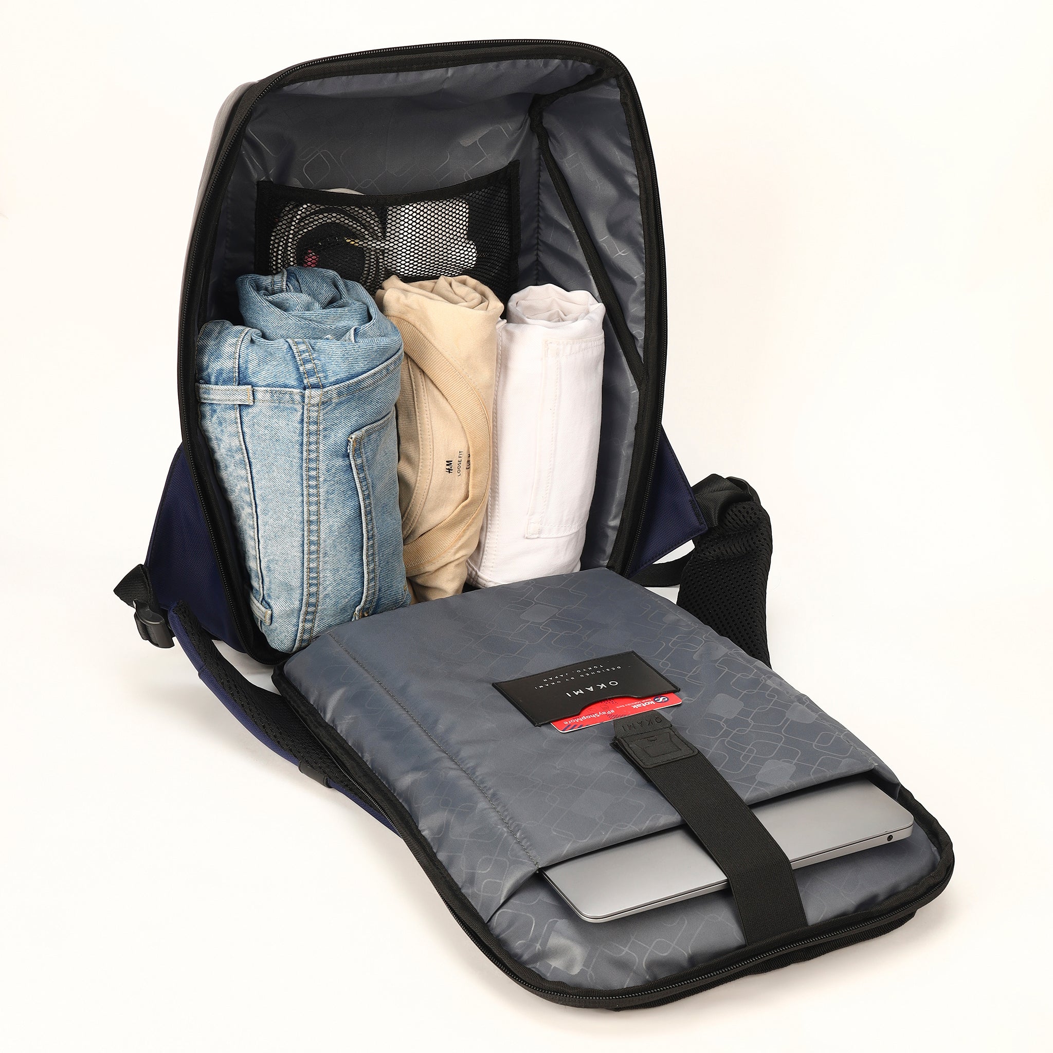 GoPack Classic Anti-Theft Laptop Backpack for Laptops up to 15.6 inches with Tech Organizer (Blue)