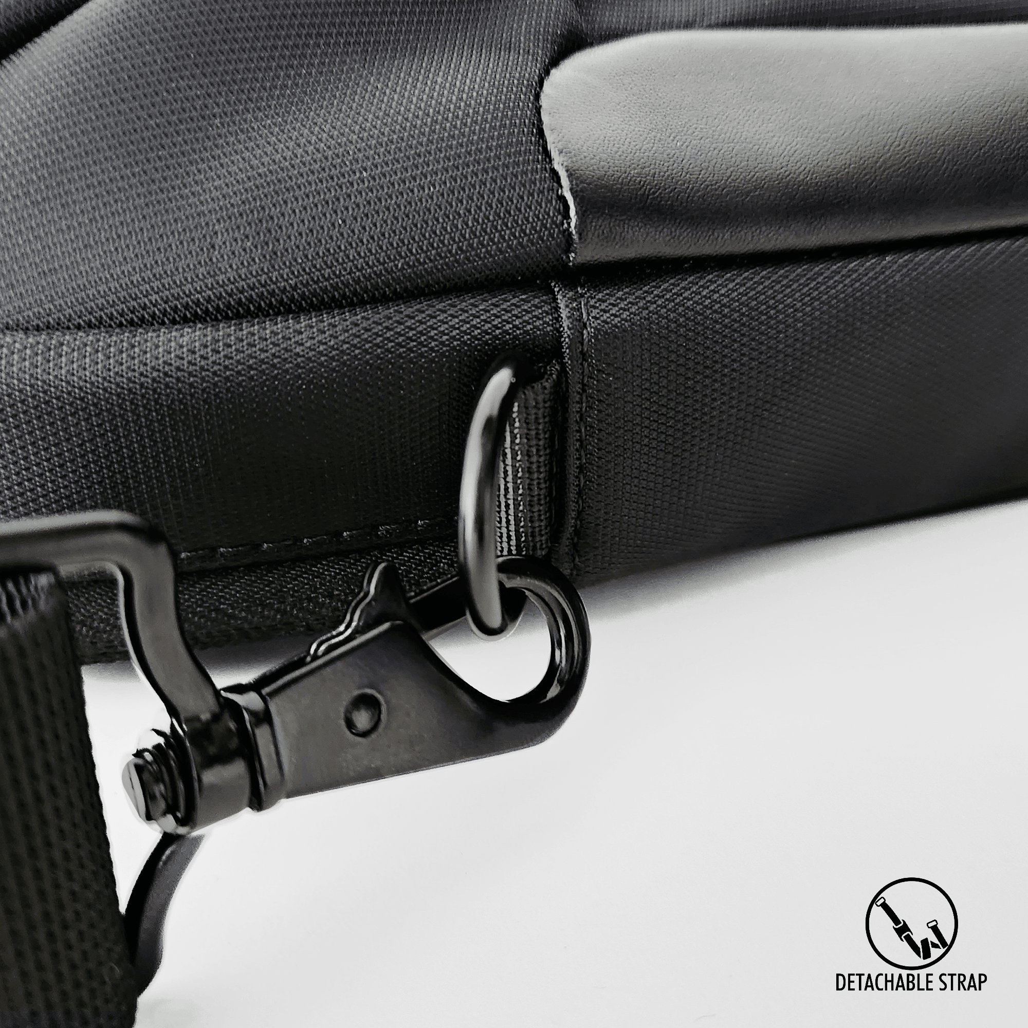 ZenPack UNO Minimal Black Messenger Bag X Briefcase for Laptops up to 15.6 inches (Black) - OKAMI