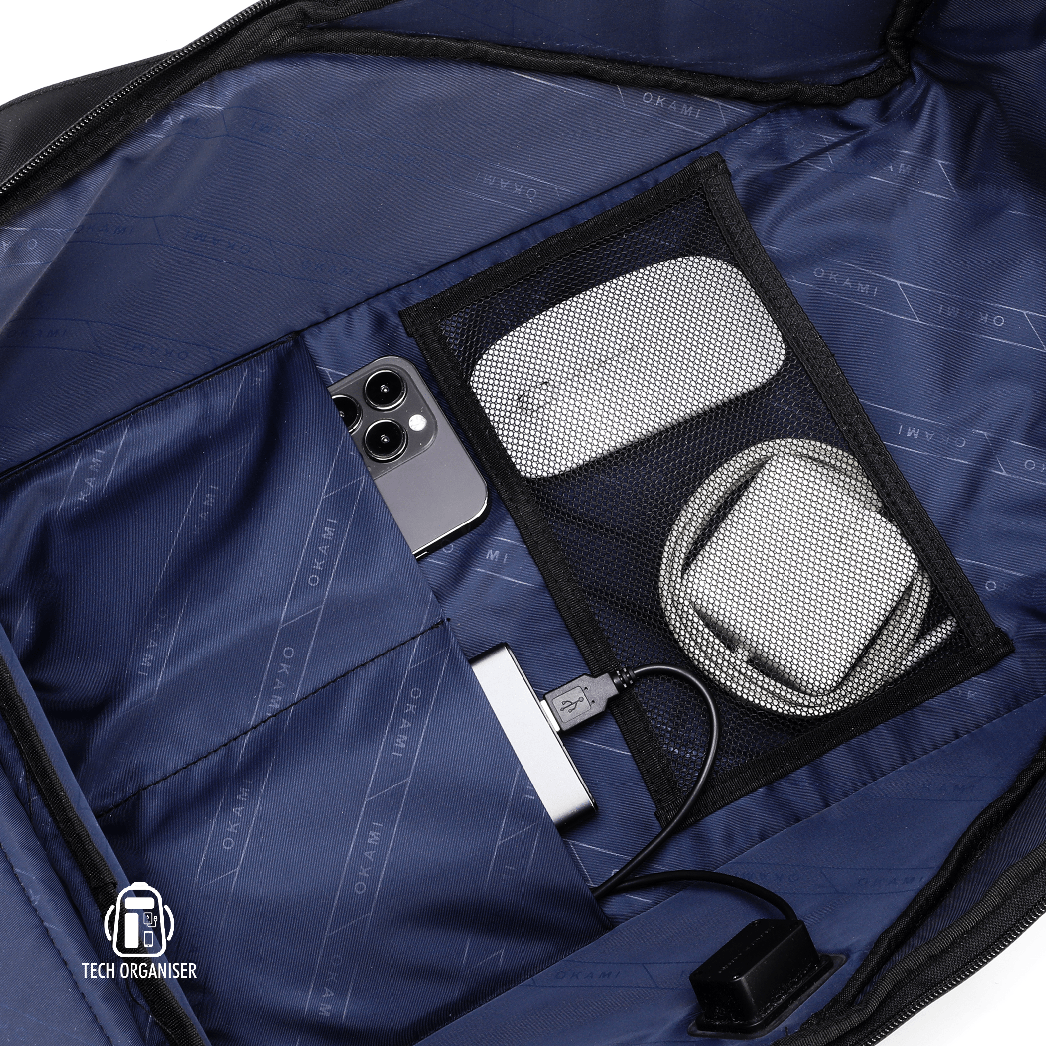 GoPack LUXE Anti-Theft Laptop Backpack with USB Fast-Charging for Laptops up to 15.6 inches - OKAMI