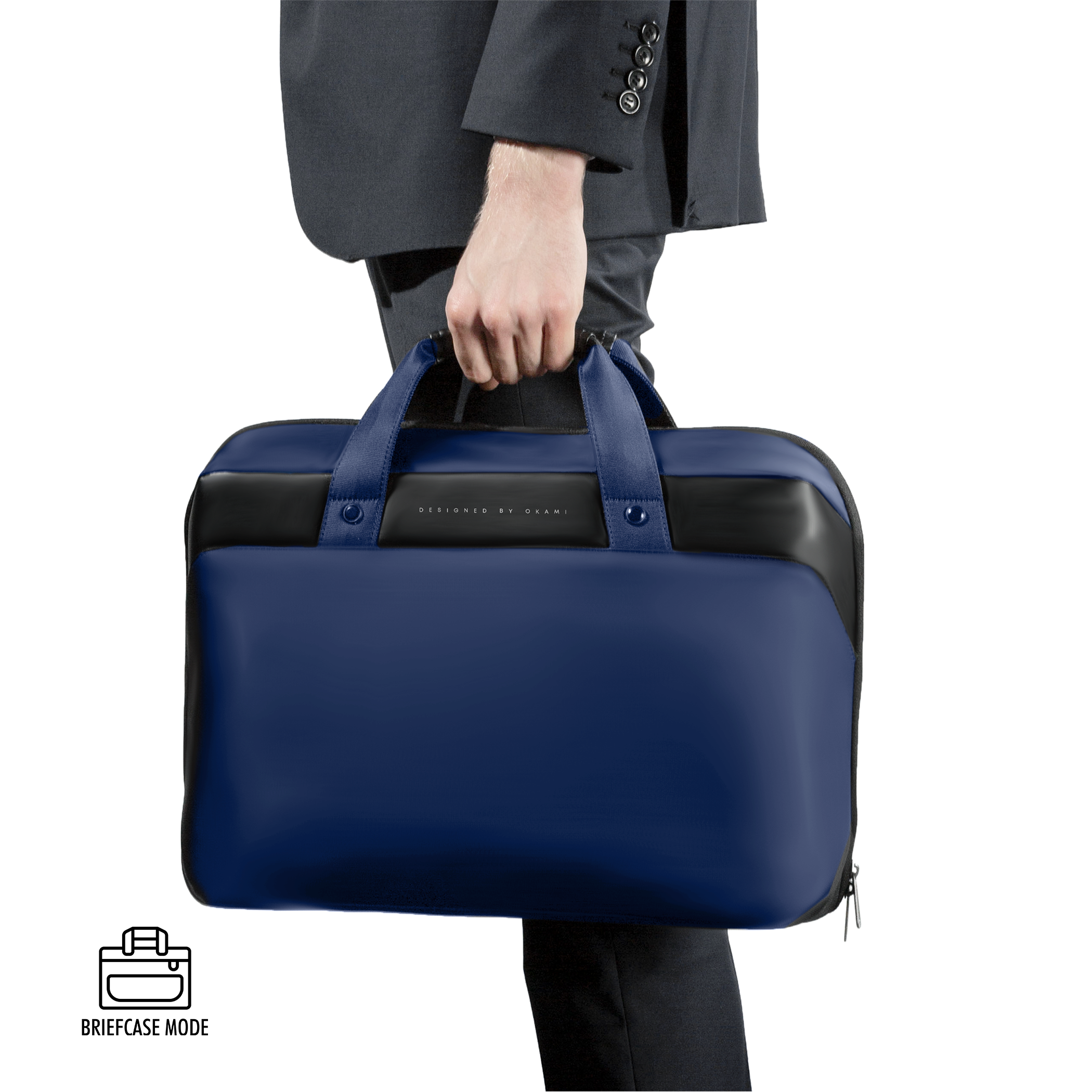 ZenPack LITE (Shibuya Blue) Laptop Messenger Bag X Briefcase with USB Fast-Charging