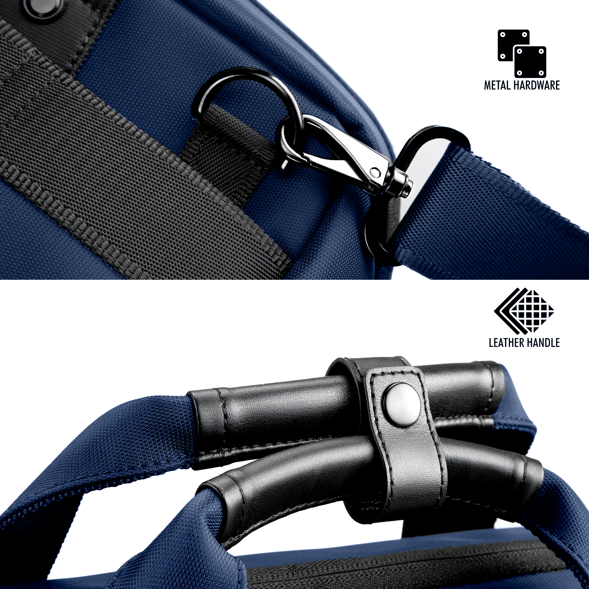 ZenPack LITE (Shibuya Blue) Laptop Messenger Bag X Briefcase with USB Fast-Charging