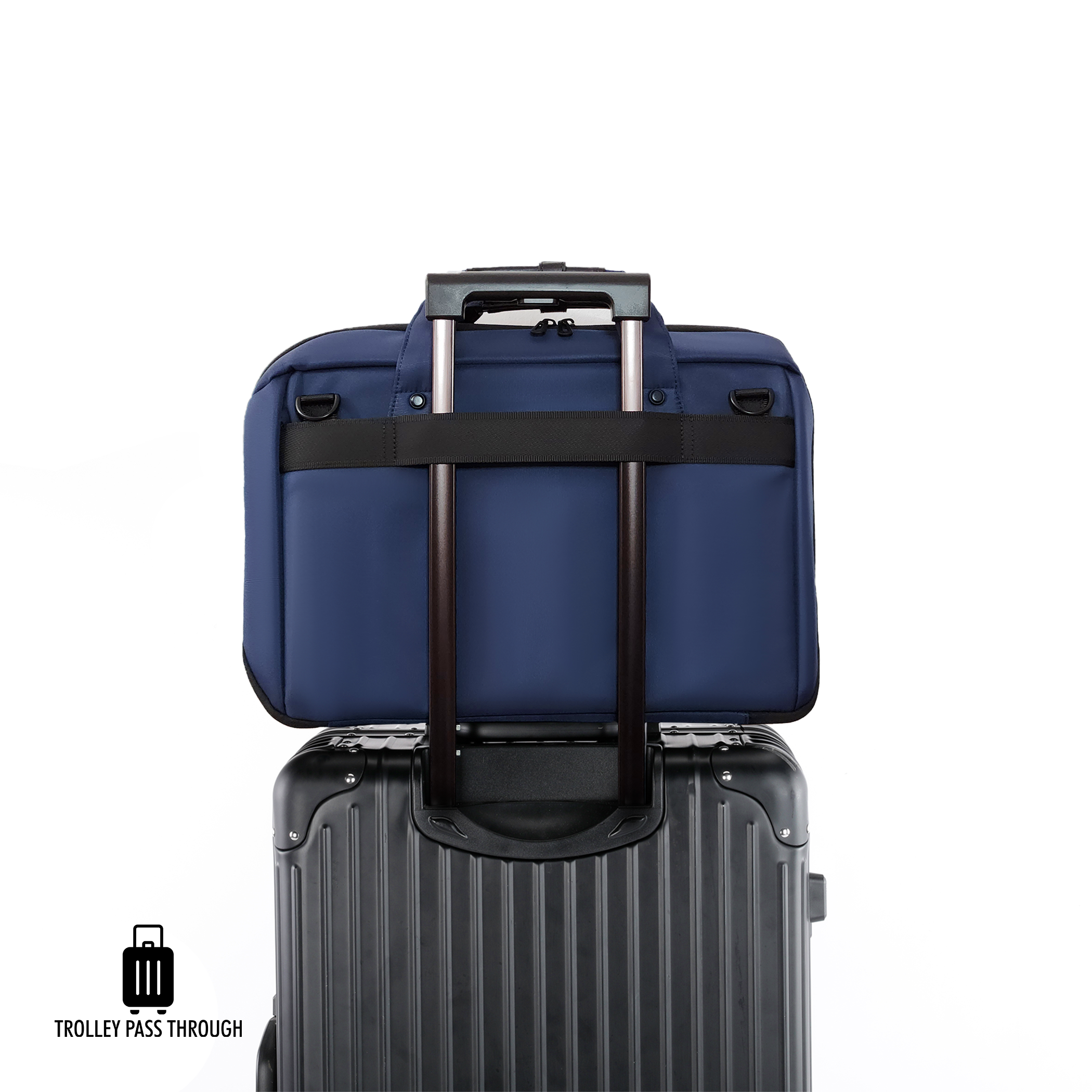 ZenPack LITE (Shibuya Blue) Laptop Messenger Bag X Briefcase with USB Fast-Charging