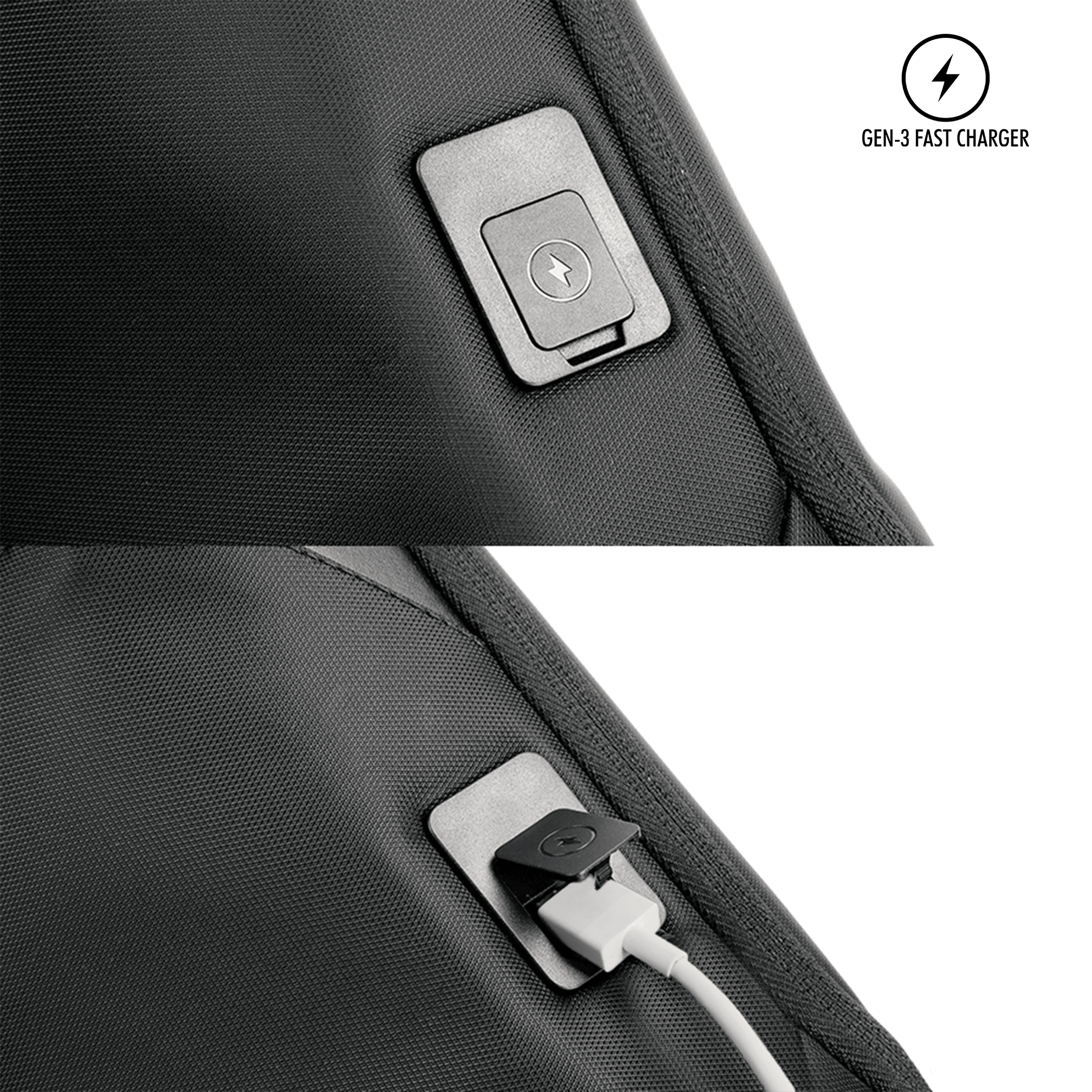 ZenPack LITE Laptop Messenger Bag X Briefcase with USB Fast-Charging for Laptops up to 15.6 inches (Kyoto Black) - OKAMI