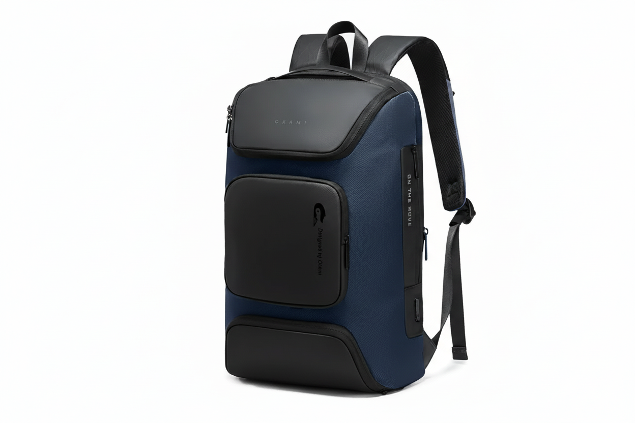 Nomad Laptop Backpack for Laptops up to 15.6" with Integrated Dual USB PD 3.0 Type-C Fast-Charging Upto 35 Watts (Osaka Blue)