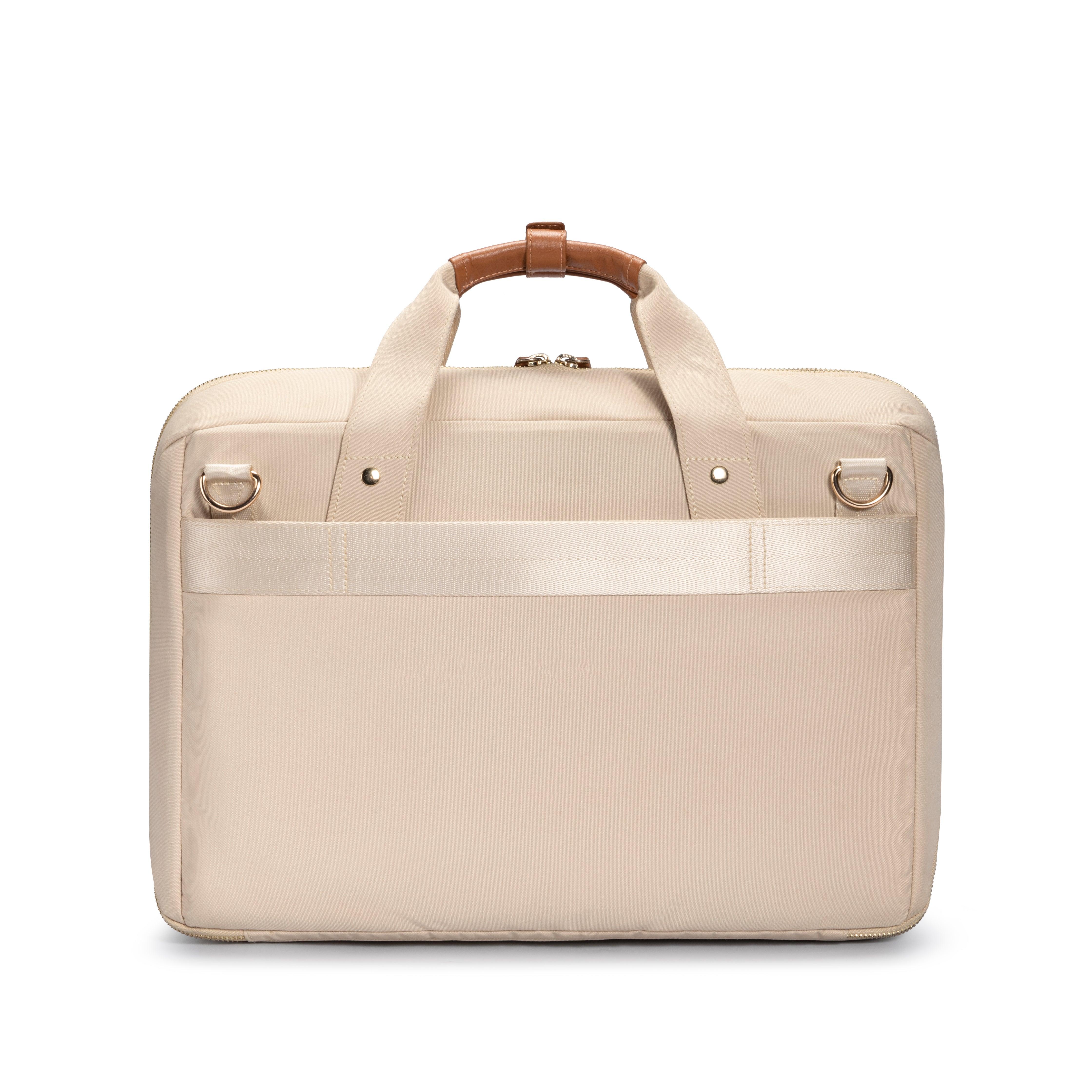 ZenPack LITE Laptop Messenger Bag X Briefcase with USB Fast-Charging for Laptops up to 15.6 inches (Beige) - OKAMI