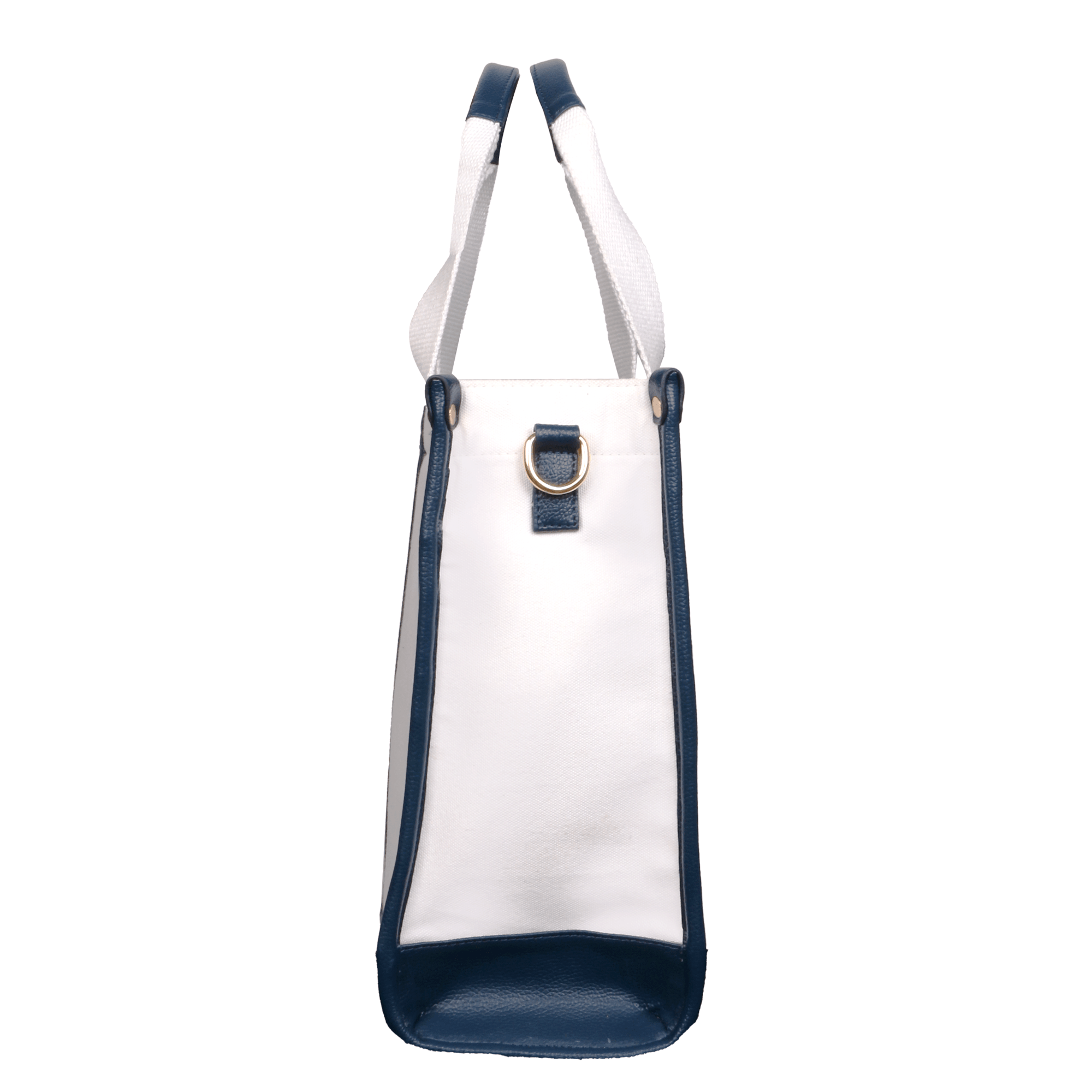 Everyday Women's Canvas Tote Bag for Laptops up to 14 Inches (White-Blue) - OKAMI