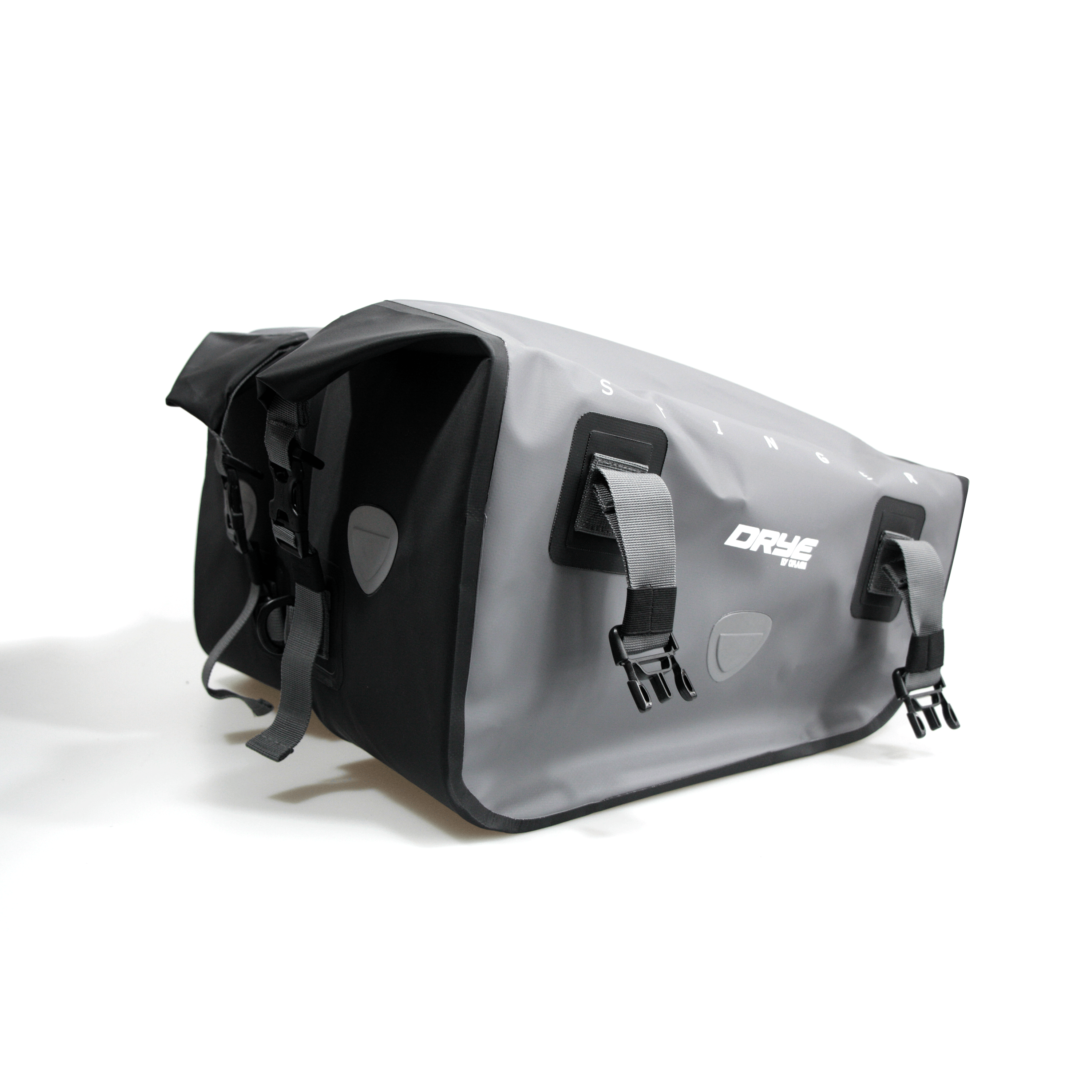 DRYE Stinger Waterproof Motorcycle Saddle Bag 40 Litres (Grey) - OKAMI