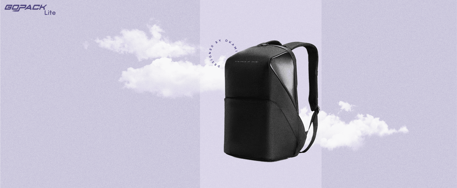 GoPack Classic Anti-Theft Laptop Backpack for Laptops up to 15.6 inches with Tech Organizer (Black) - OKAMI