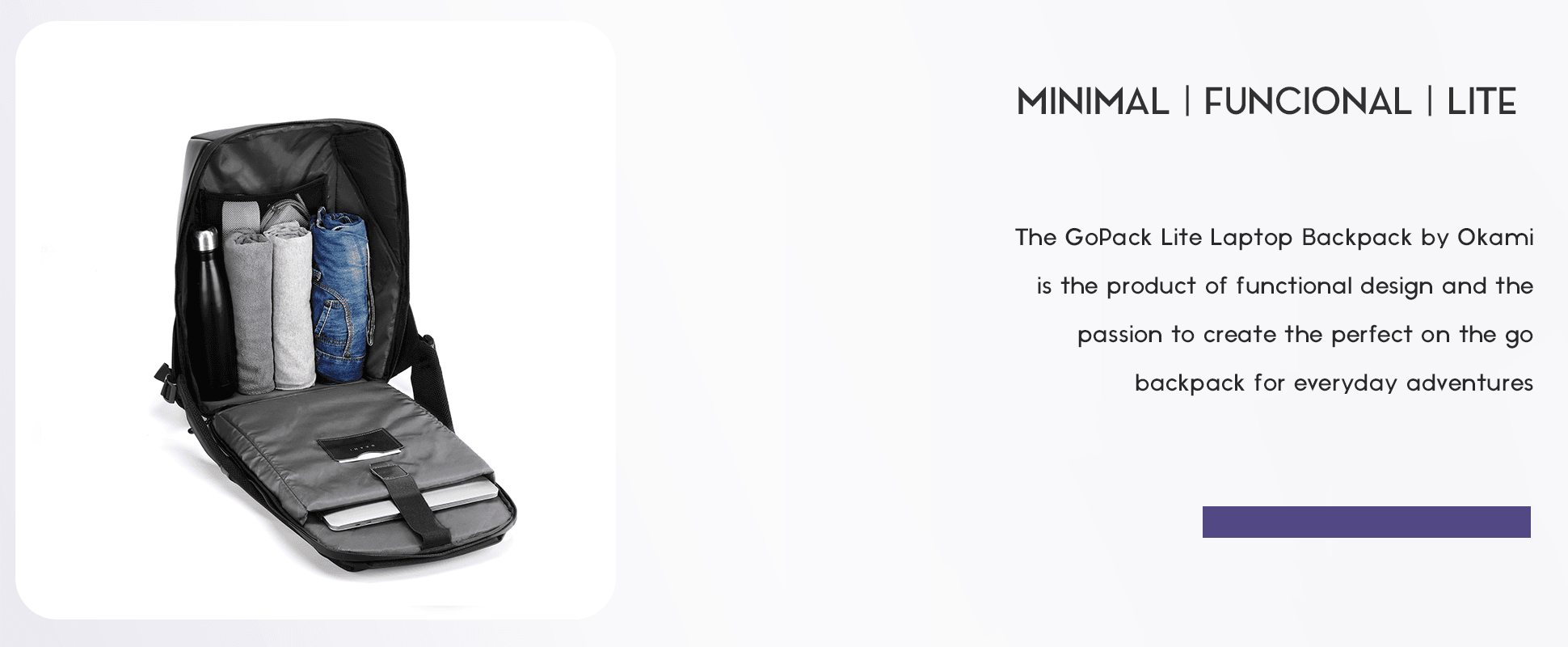 GoPack Classic Anti-Theft Laptop Backpack for Laptops up to 15.6 inches with Tech Organizer (Black) - OKAMI