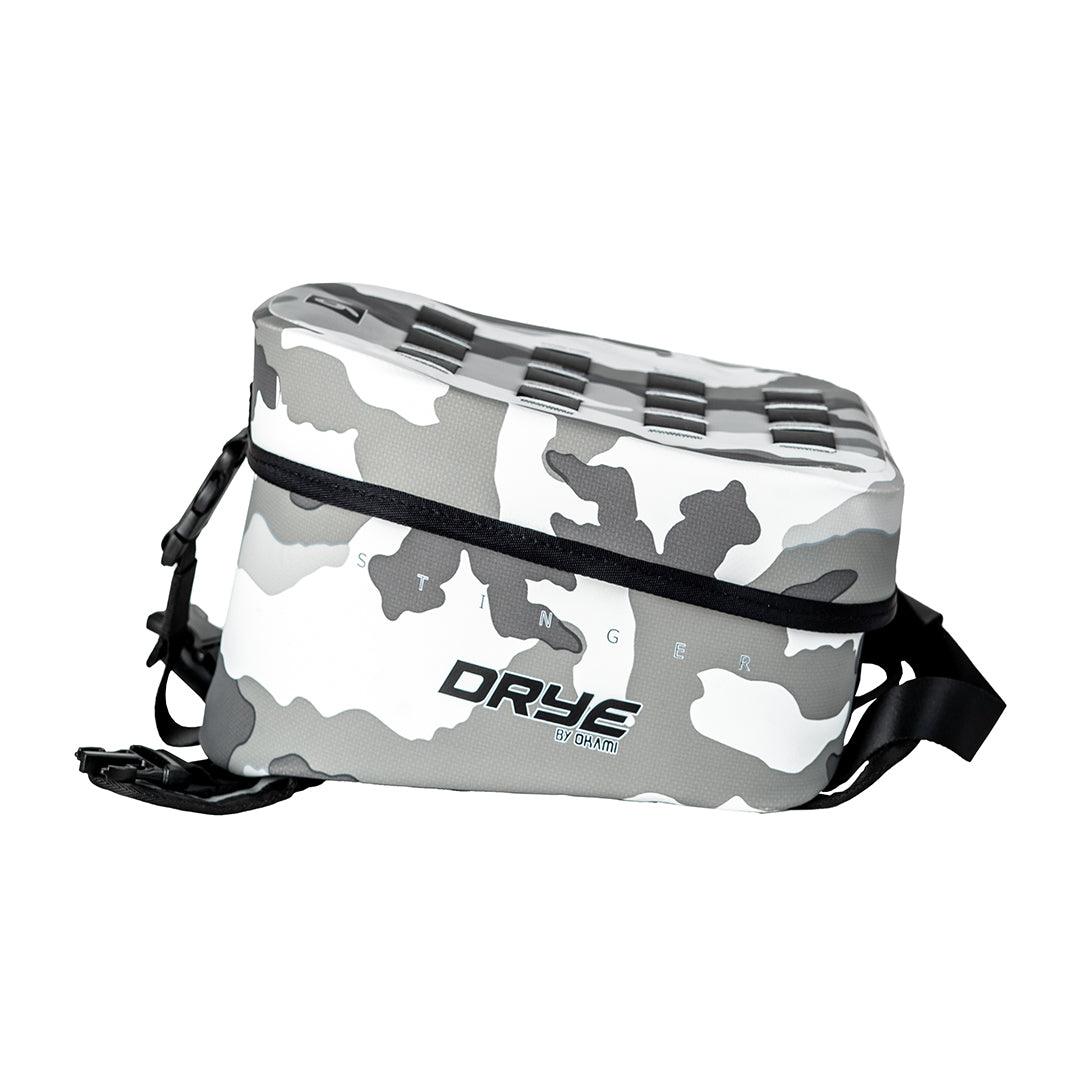Waterproof Motorcycle Tank Bag – 6L Compact Storage (Arctic Camo)