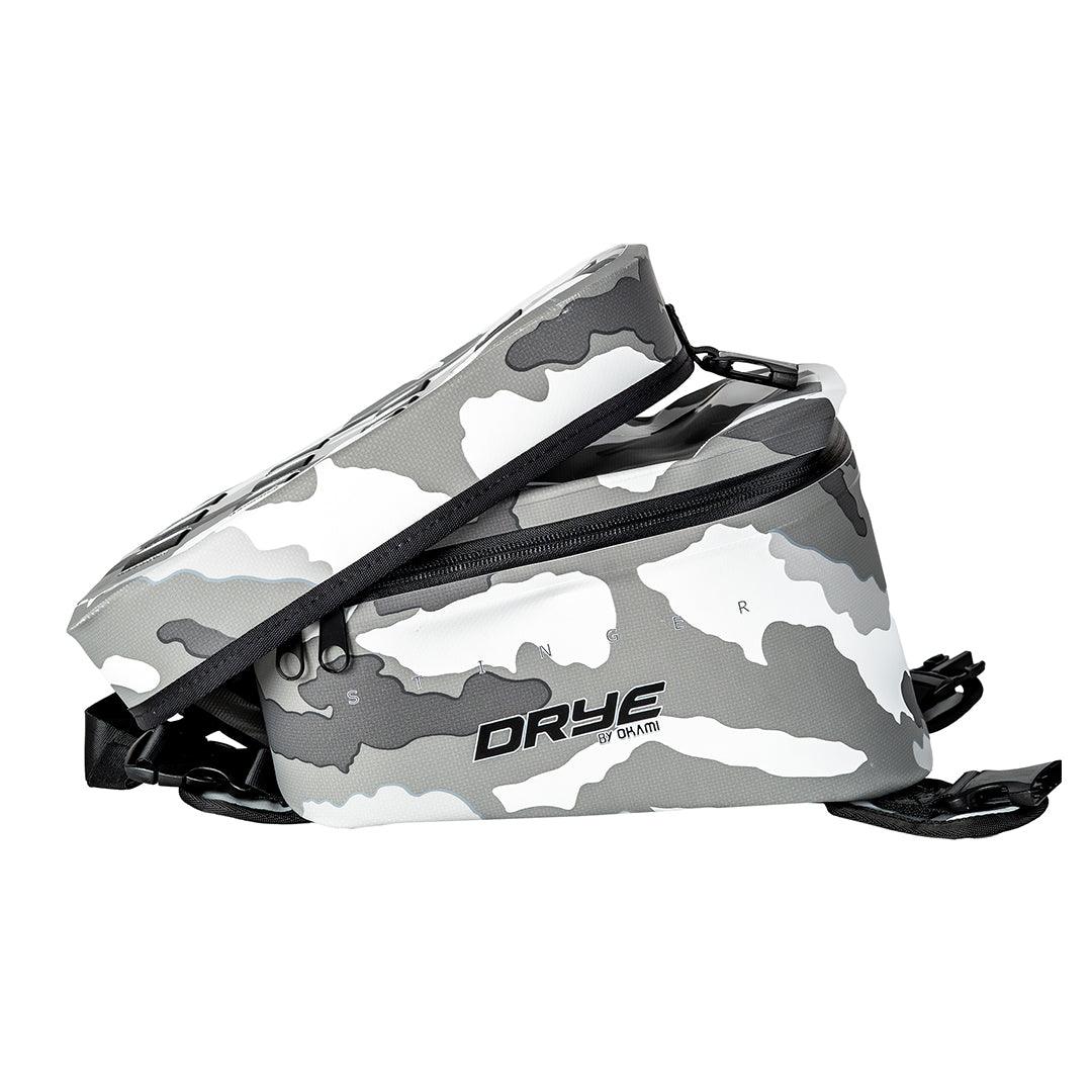 Stinger Waterproof Motorcycle Tank Bag 6 Litres (Arctic Camo) - OKAMI