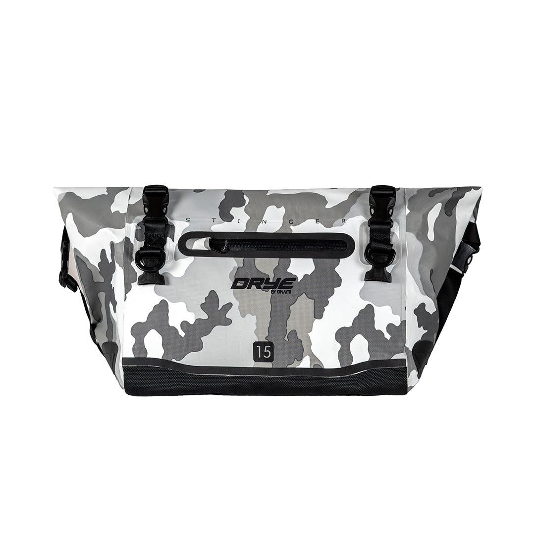 DRYE Stinger Waterproof Motorcycle Tail Bag 15 Litres (Arctic Camo) - OKAMI
