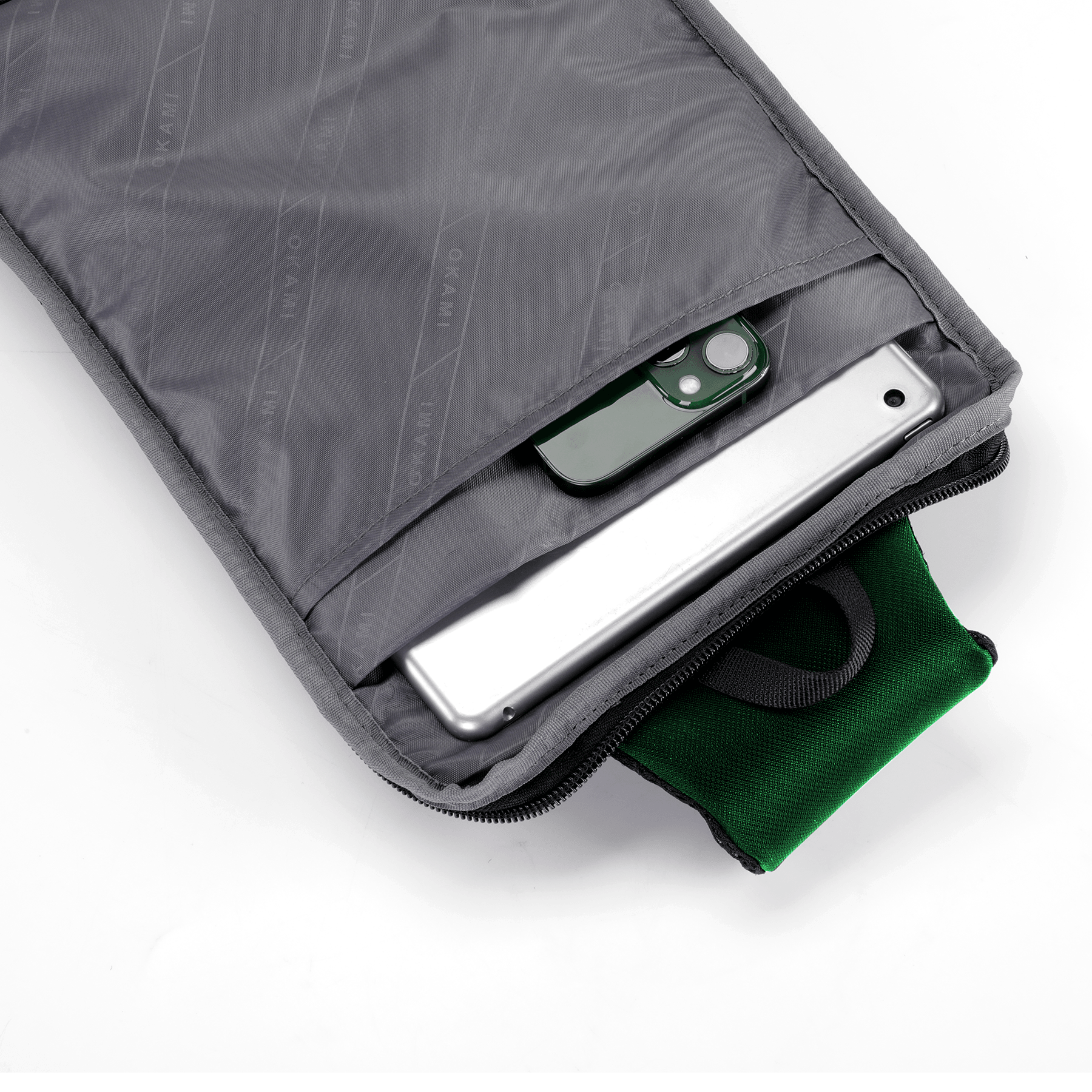 GoPack Mini Tech Sling Bag with DUAL USB with type-C port for Fast-Charging and Advance Organiserd (Kobe Green) - OKAMI