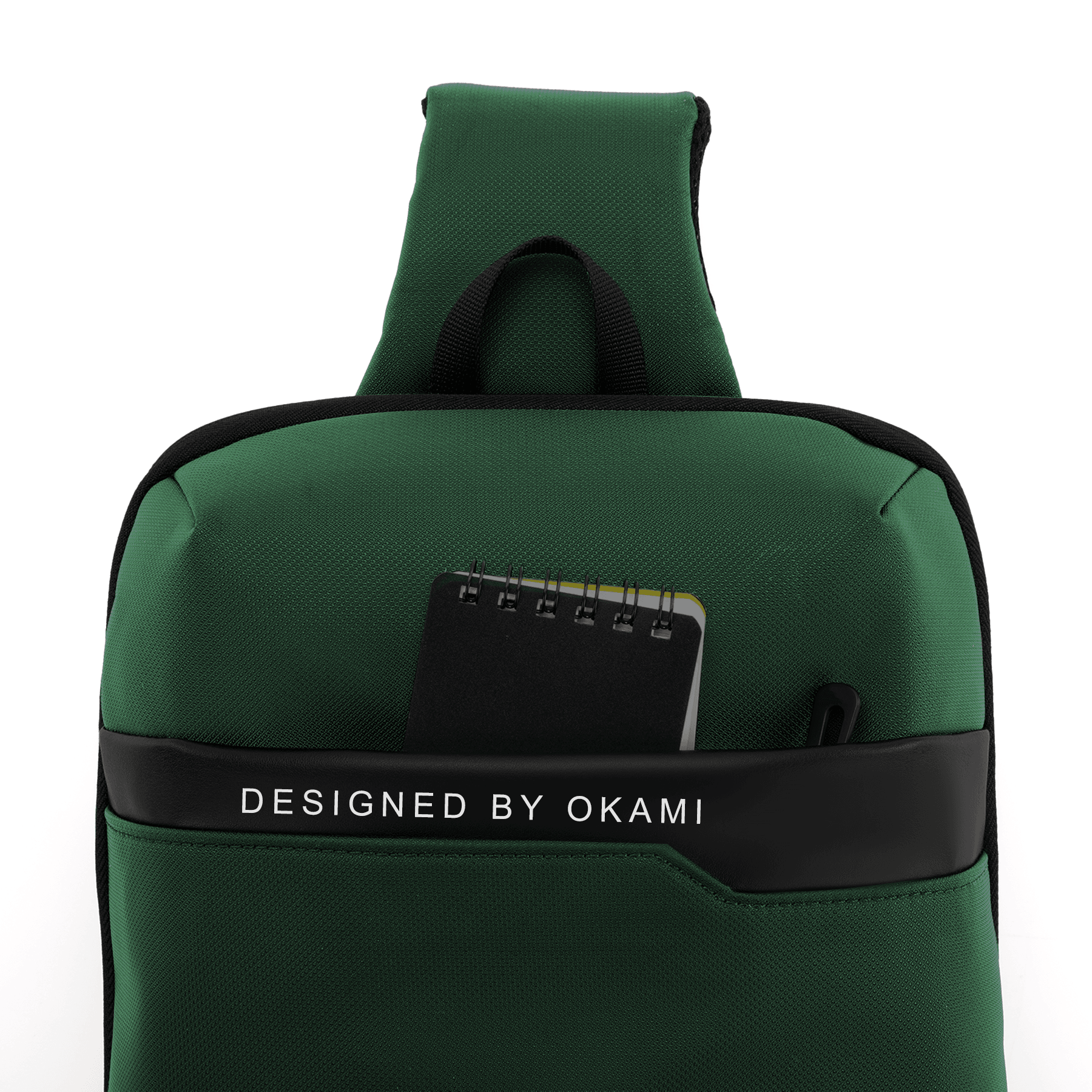 GoPack Mini Tech Sling Bag with DUAL USB with type-C port for Fast-Charging and Advance Organiserd (Kobe Green) - OKAMI
