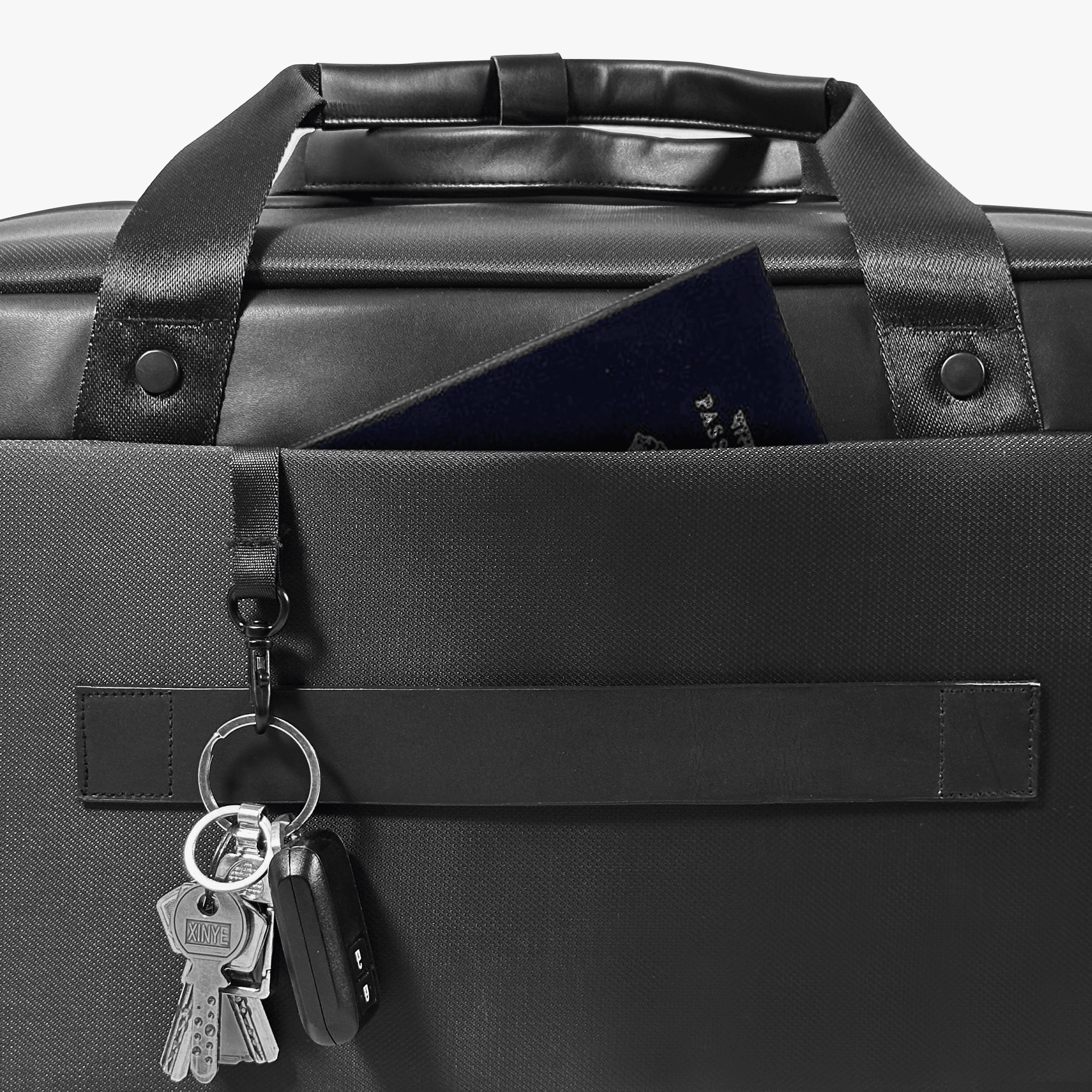 Omnipack Duffle Bag 35 Litres| Gym and Travel Bag with Detachable Strap | Weekender Travel Bag with Built-In Laptop and Tablet Compartment | Cabin Bag with Trolley Sleeve (Obsidian Black) - OKAMI