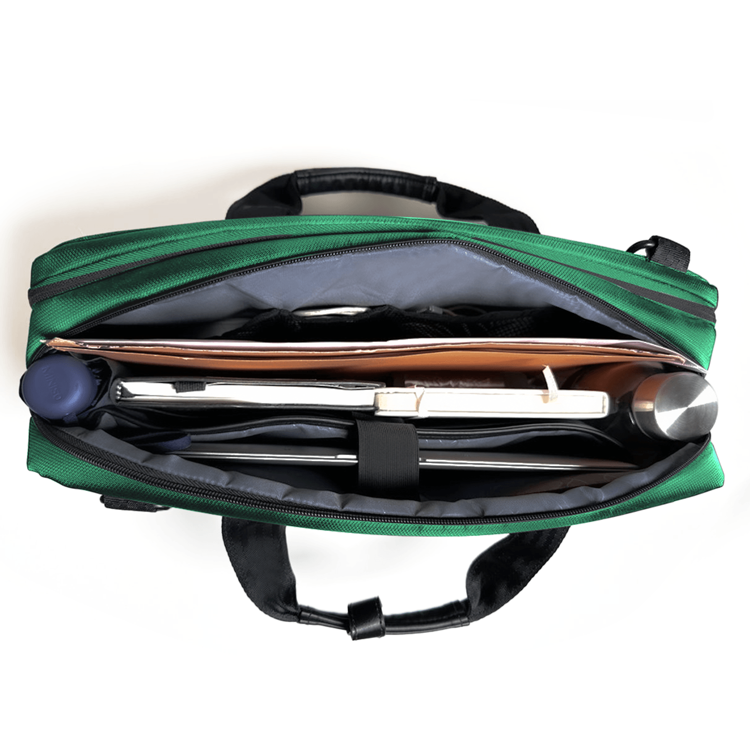 ZenPack Classic Laptop Messenger Bag X Briefcase for Laptops up to 15.6 inches with Advanced Organizer (Kobe Green) - OKAMI