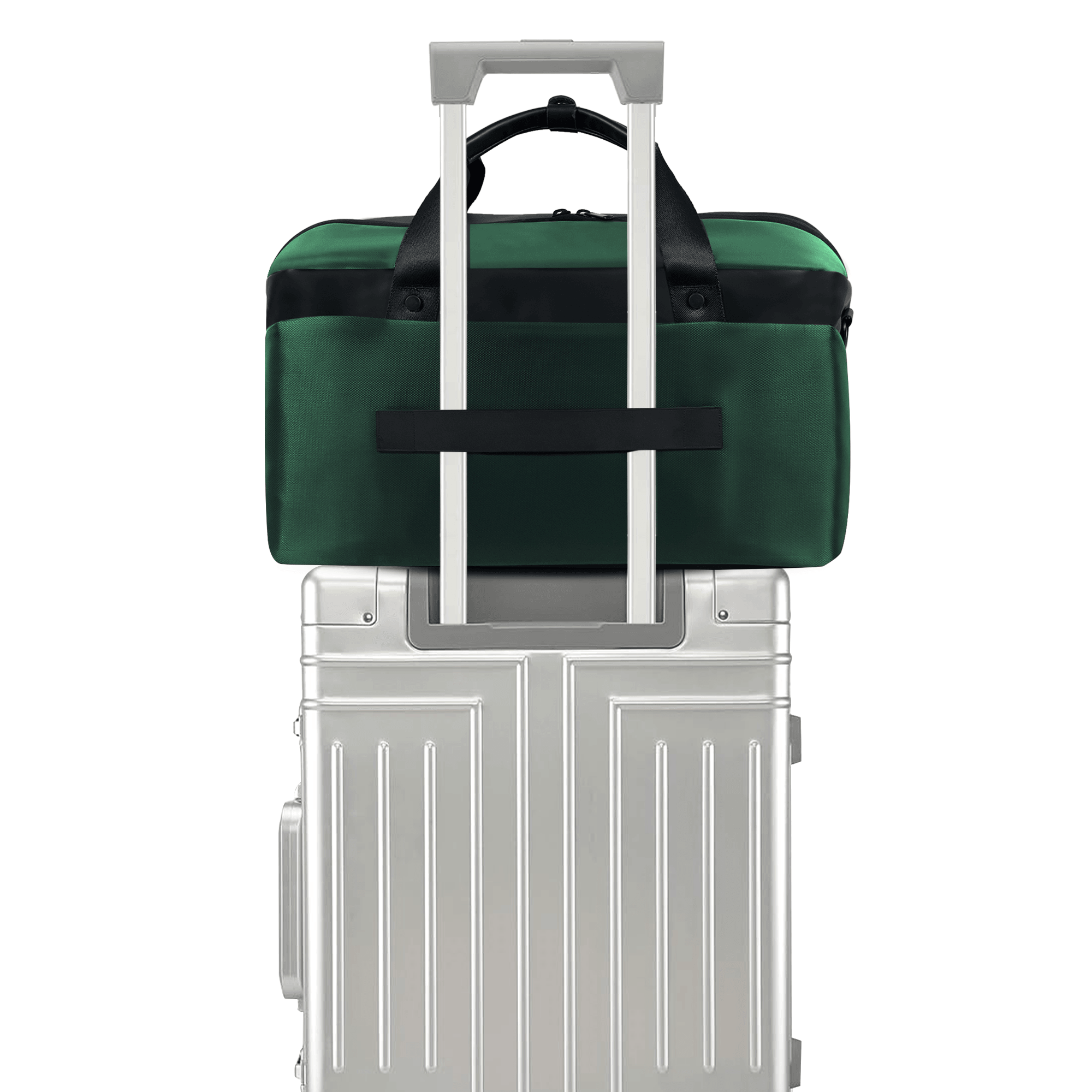 Omnipack Duffle Bag 35 litres | Gym and Travel Bag with Detachable Strap | Weekender Travel Bag with Built-in Laptop and Tablet Compartment | Cabin Bag with Trolley Sleeve (Kobe Green) - OKAMI
