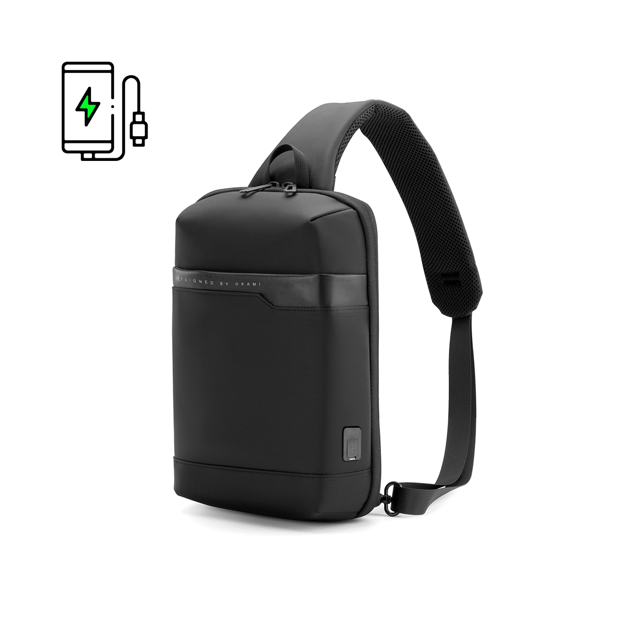 GoPack MINI Tech Sling with USB Fast-Charging | RFID Safe Organiser - OKAMI