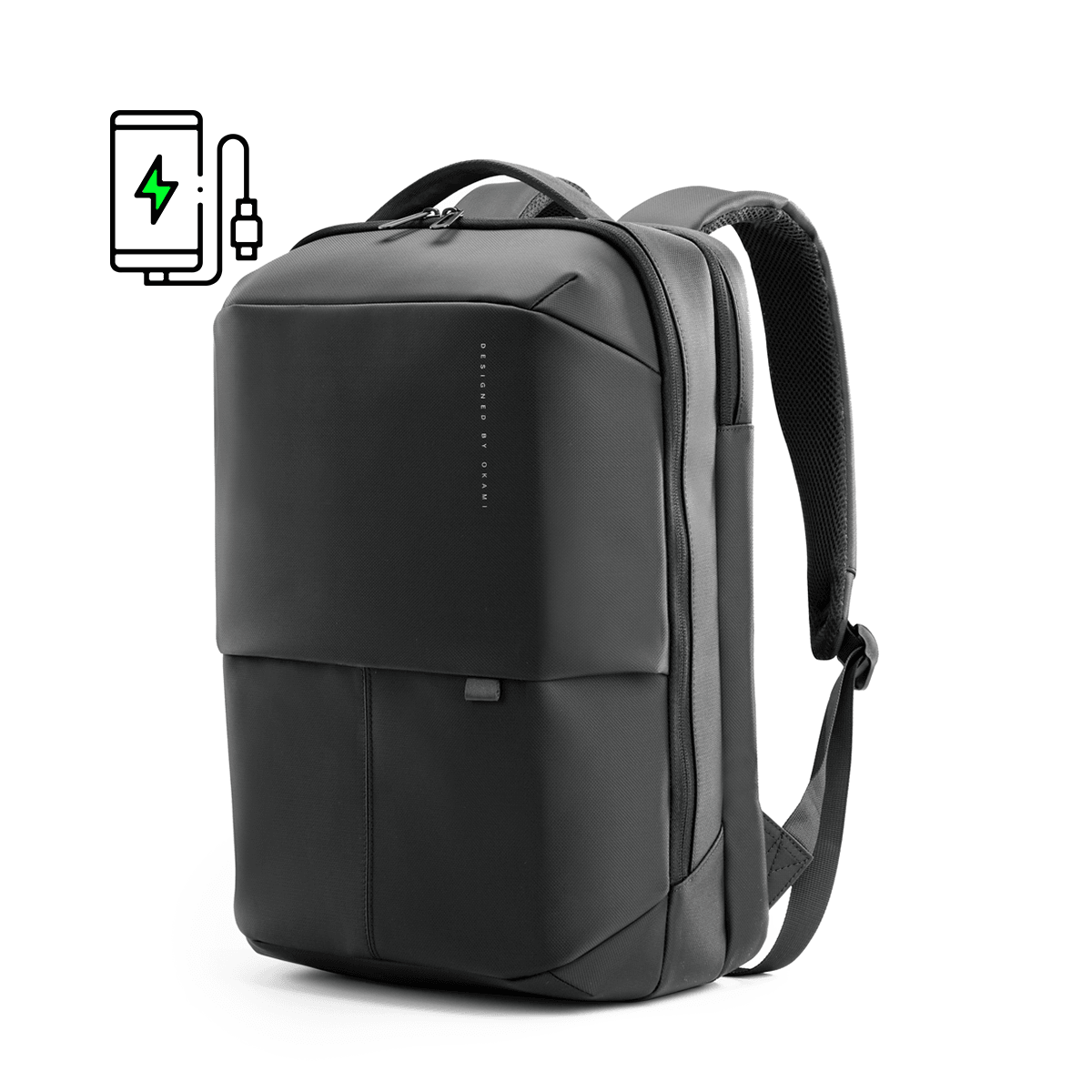 GoPack 'City' USB Laptop Backpack with USB Fast-Charging - OKAMI