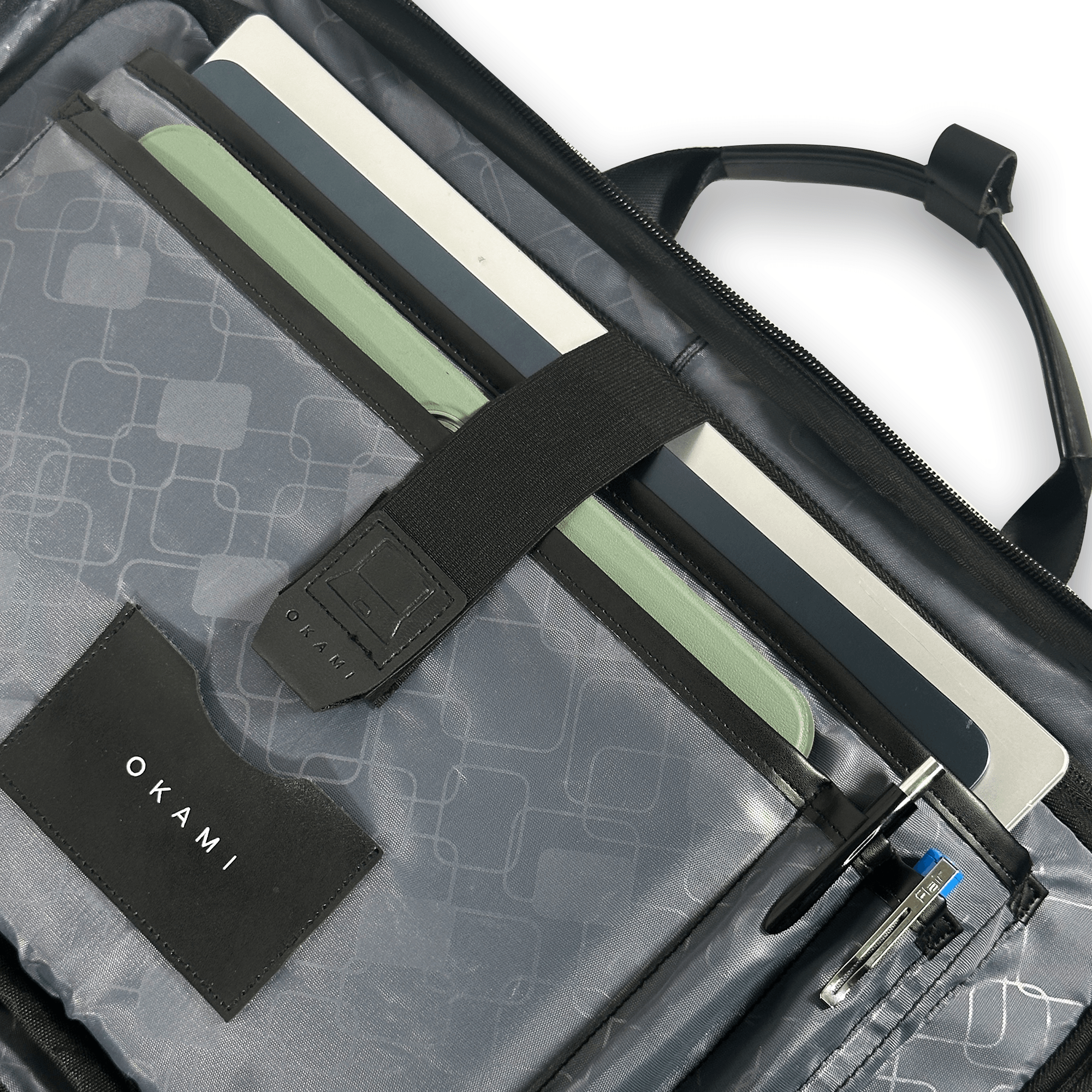 Omnipack Duffle Bag 35 litres | Gym and Travel Bag with Detachable Strap | Weekender Travel Bag with Built-in Laptop and Tablet Compartment | Cabin Bag with Trolley Sleeve (Osaka Blue) - OKAMI