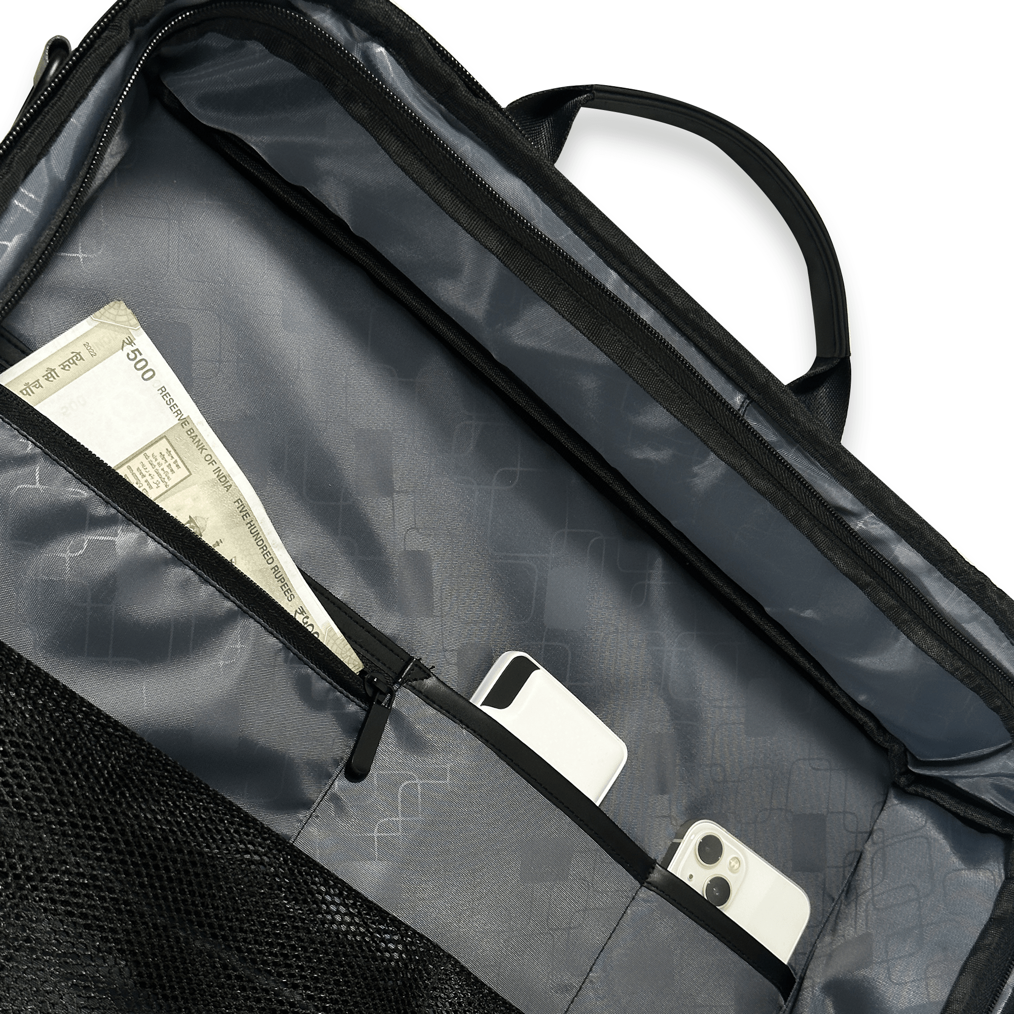 Omnipack Duffle Bag 35 Litres| Gym and Travel Bag with Detachable Strap | Weekender Travel Bag with Built-In Laptop and Tablet Compartment | Cabin Bag with Trolley Sleeve (Obsidian Black) - OKAMI