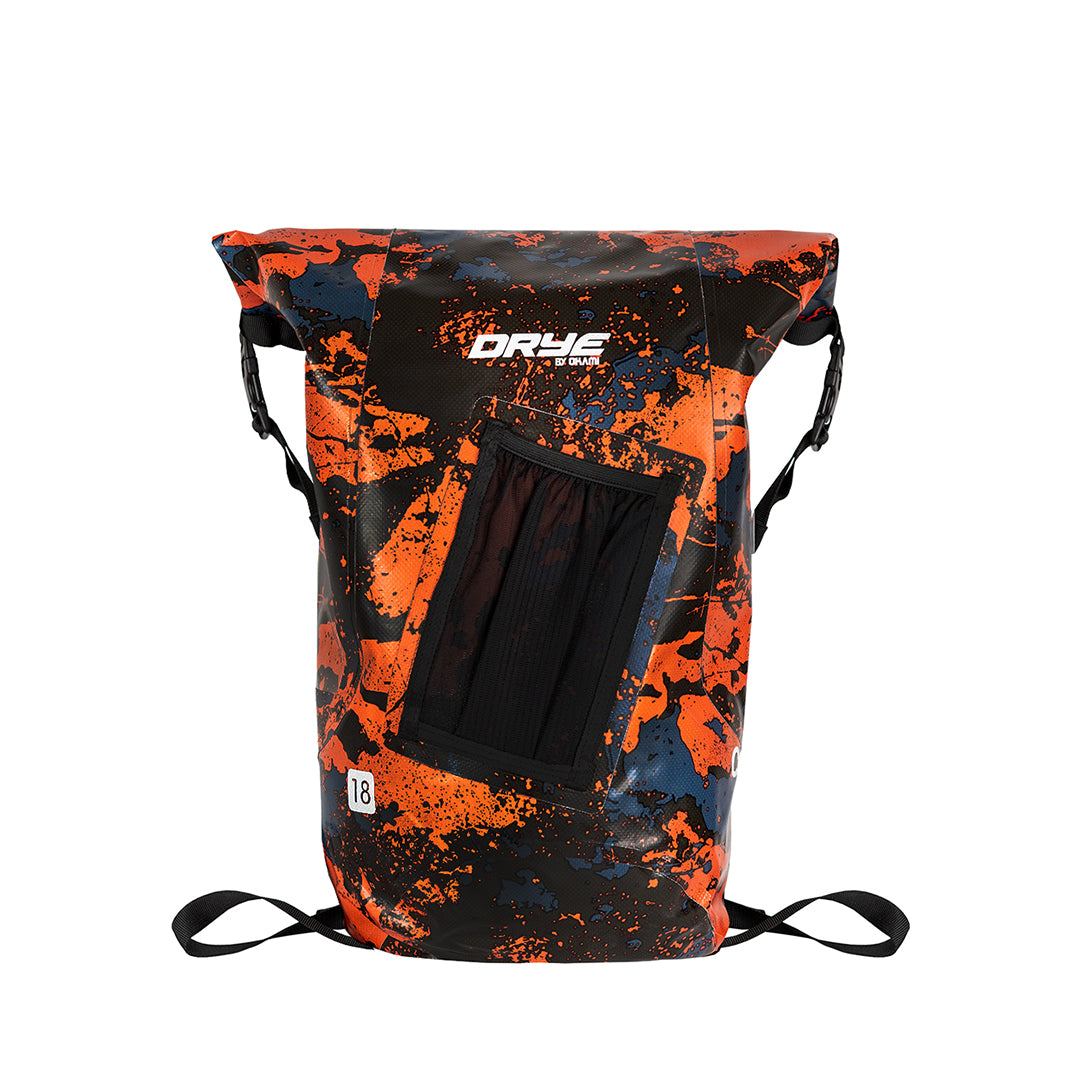 Carp IPx6 Rated Waterproof Roll Top Backpack (Red Camo)