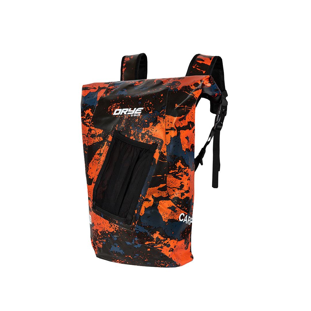 Carp IPx6 Rated Waterproof Roll Top Backpack (Red Camo)