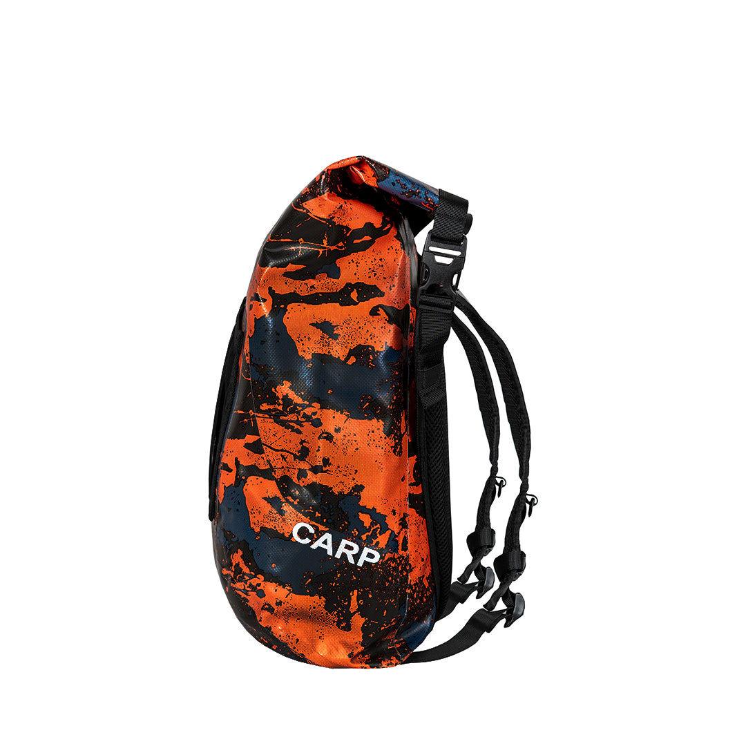 Carp IPx6 Rated Waterproof Roll Top Backpack (Red Camo)