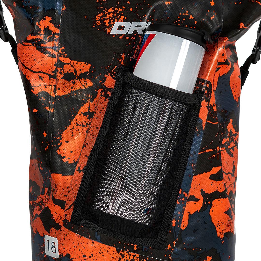 Carp Waterproof Roll Top Laptop Backpack (Red Camo) - OKAMI