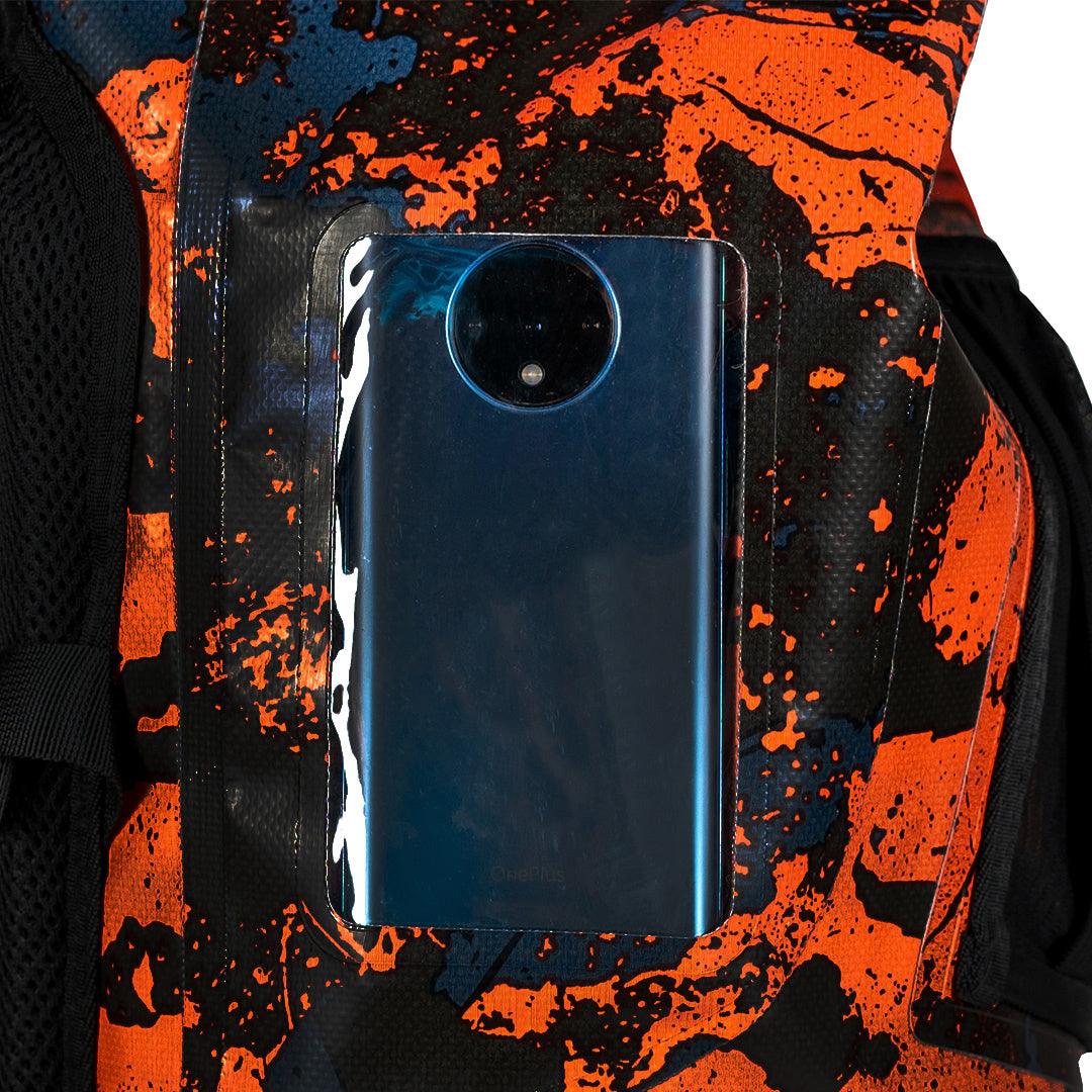 Carp Waterproof Roll Top Laptop Backpack (Red Camo) - OKAMI