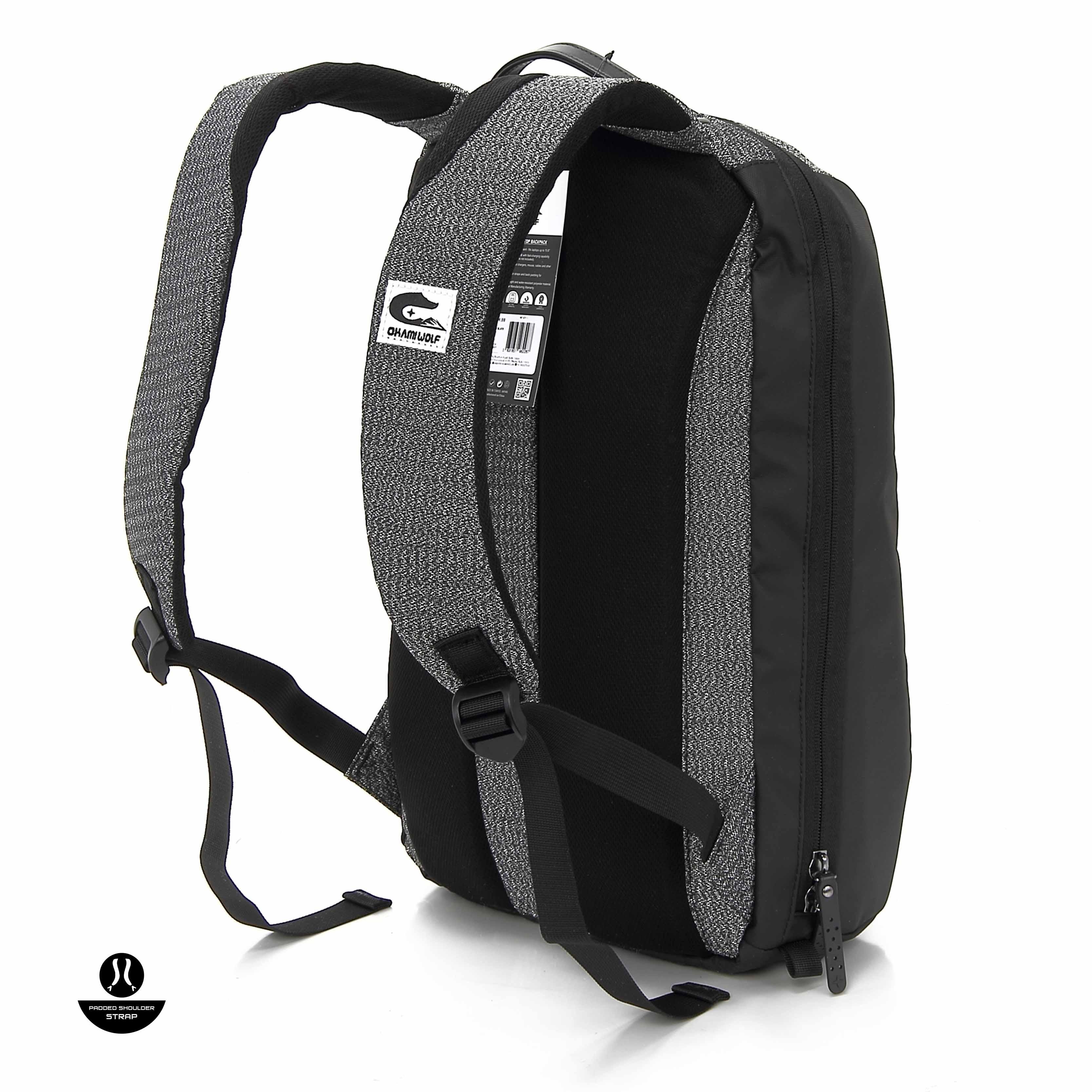 Urban Slate Laptop Backpack with USB Fast-Charging - OKAMI